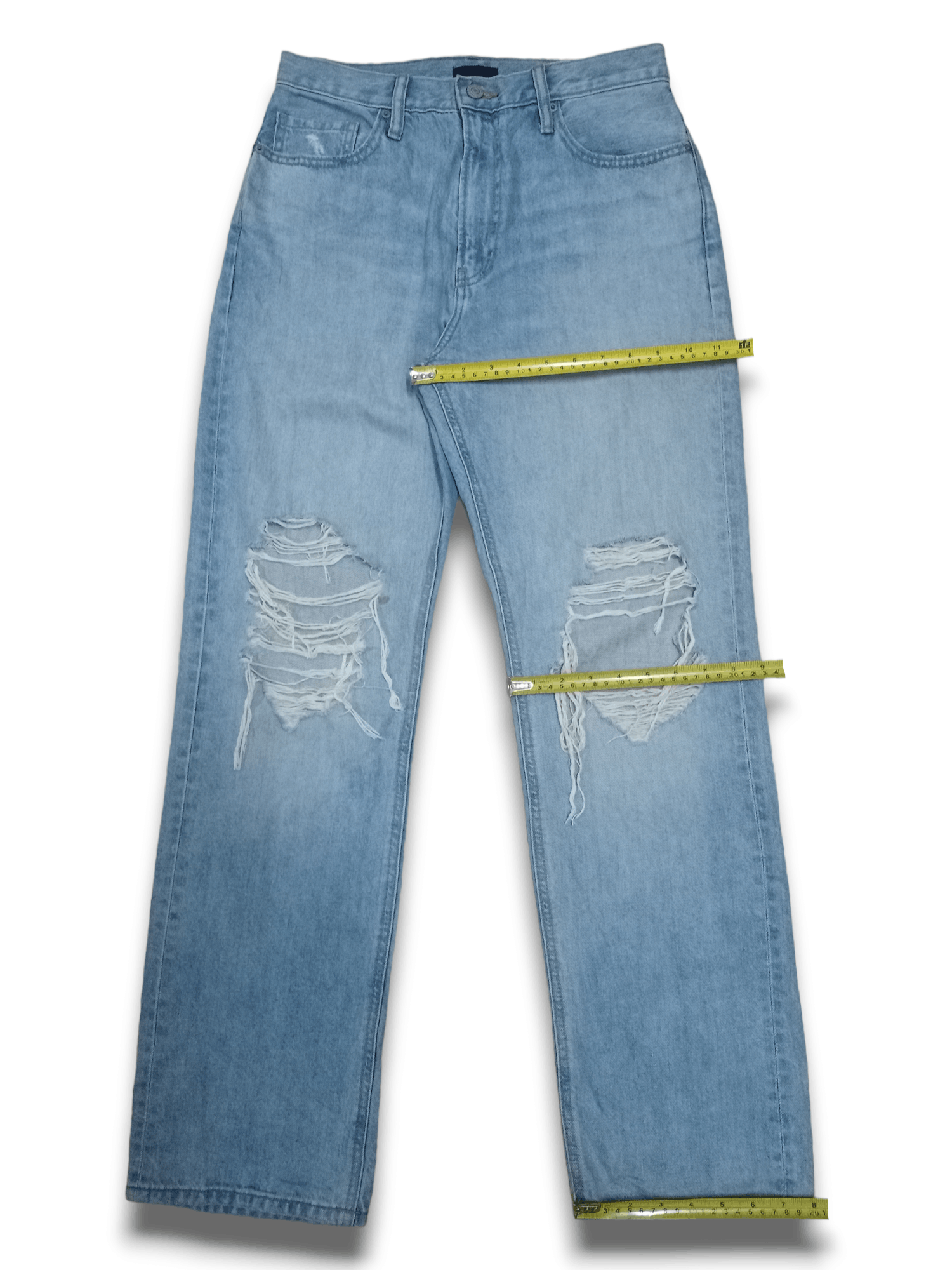 Uniqlo Vintage Japanese Uniqlo High Rise Distressed Loose Jeans Size US 29 - 11 Thumbnail