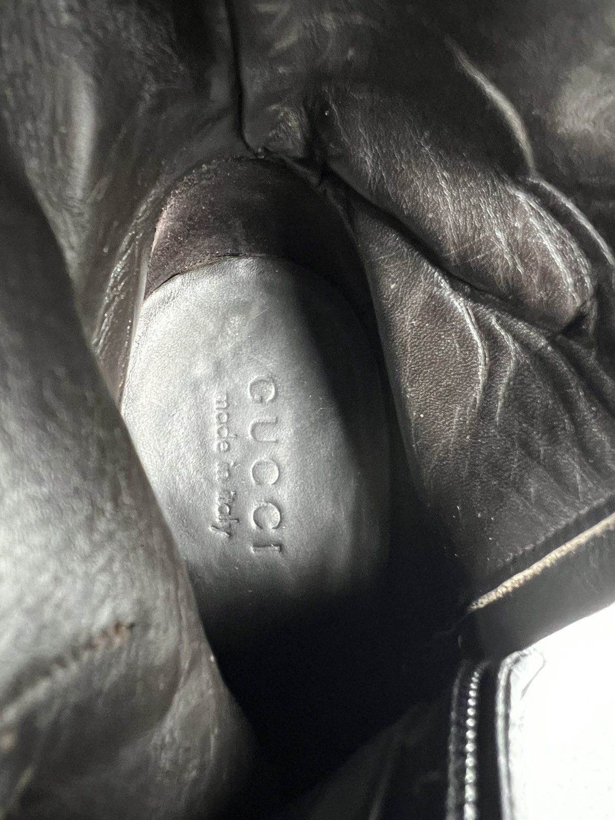 Gucci GUCCI Boots Ankle Leather Shoes Side Zip Straps Black Men’s Size US 7.5 / EU 40-41 - 18 Thumbnail
