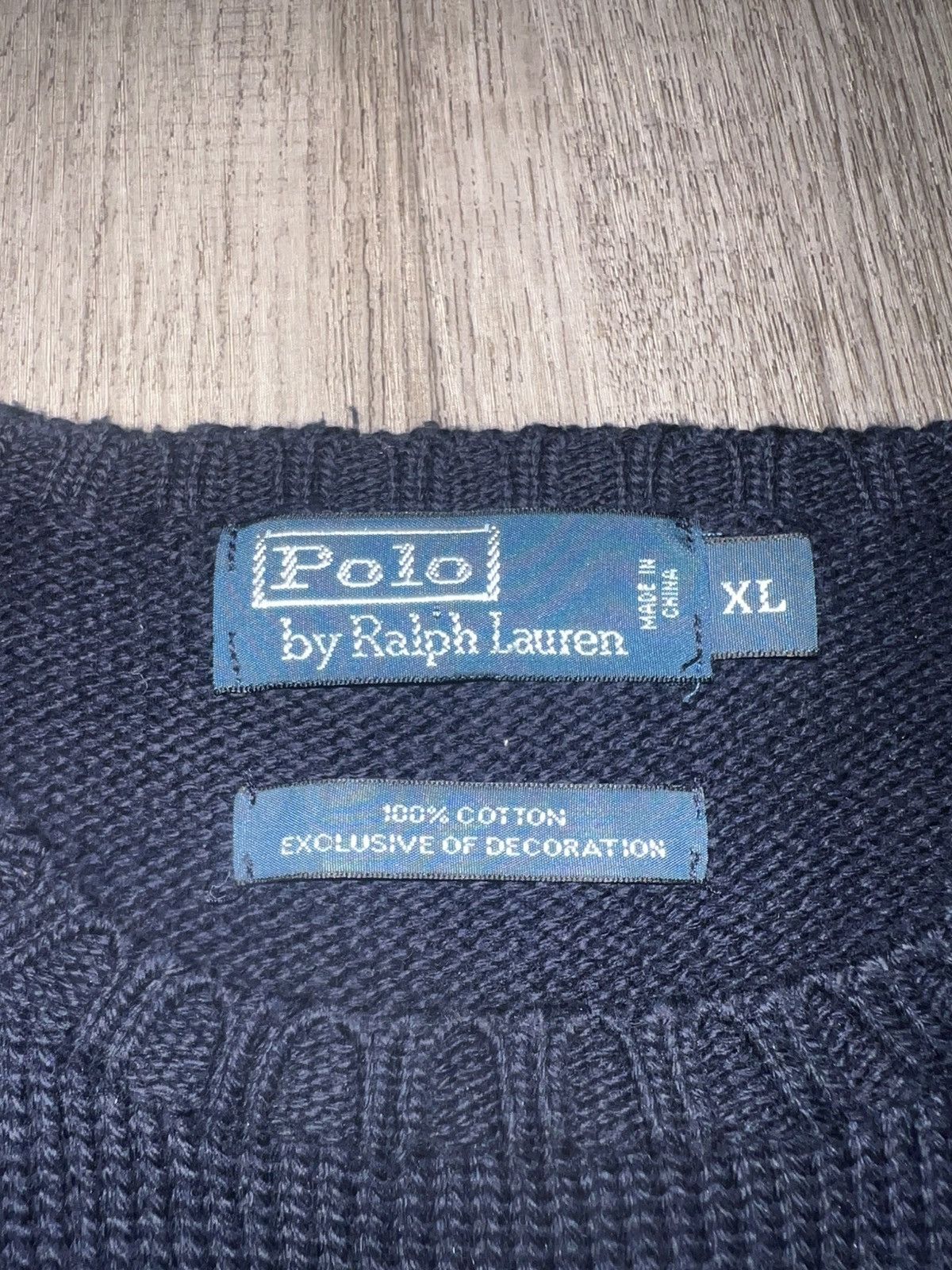 Polo Ralph Lauren VTG Polo Ralph Lauren RRL Navy Knit Sweater XL Size US XL / EU 56 / 4 - 9 Thumbnail