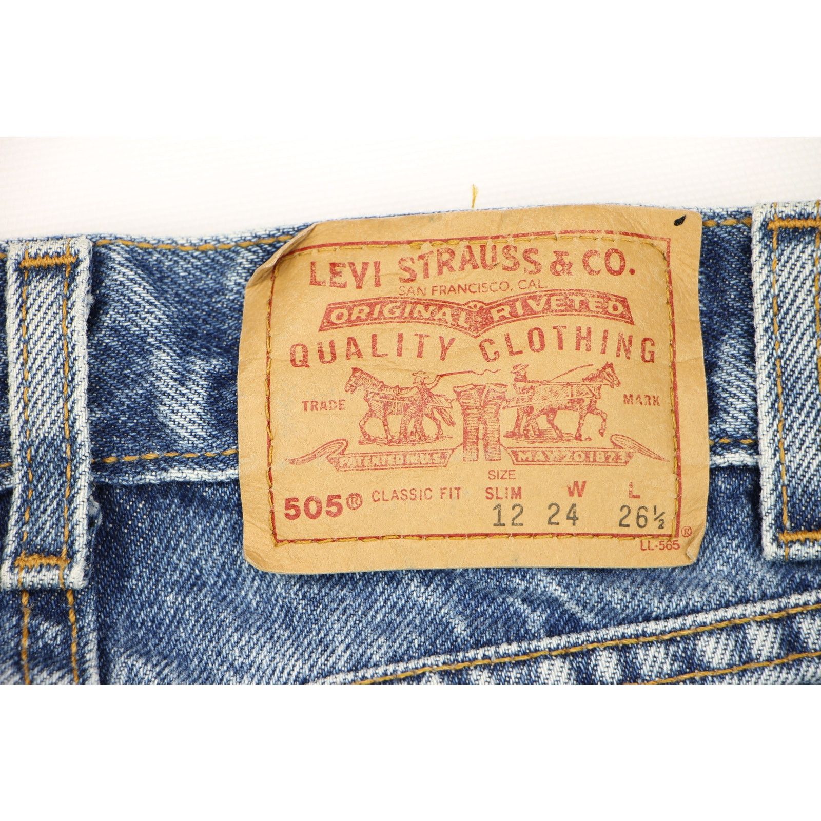 Levi's 90s Vintage Levi's 505 Slim High Petite Y2K Denim Jeans 22Q Size 22" - 6 Thumbnail