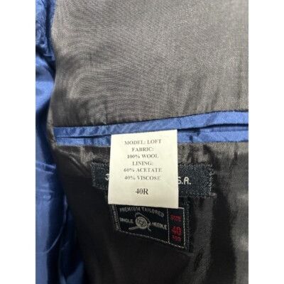 John Varvatos John Varvatos USA Classic Wool Blazer Two-Button Sport Coat Size 40R - 7 Thumbnail