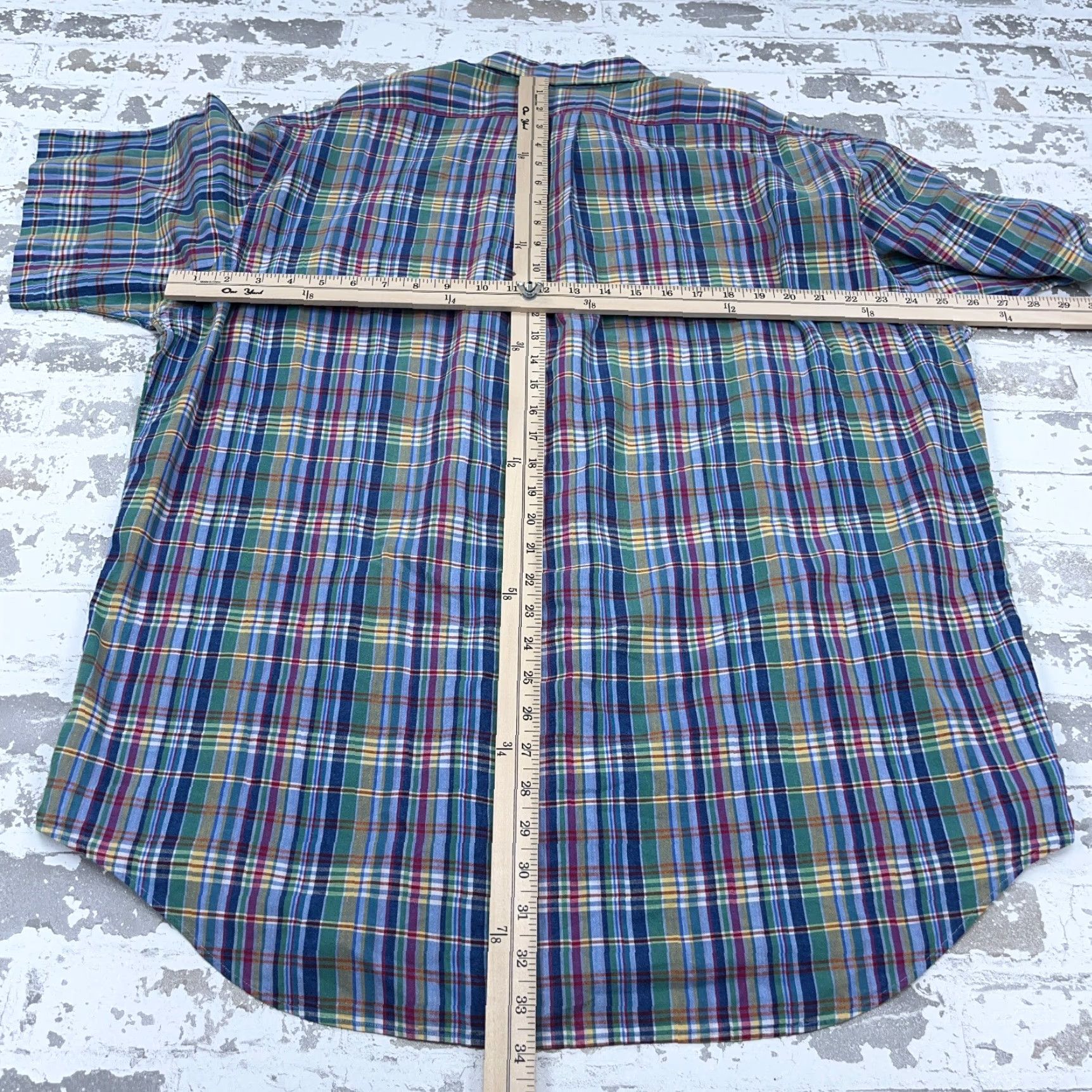 Ralph Lauren VINTAGE Ralph Lauren Men XL Button-Up Shirt Plaid Short Sleeve Blue Pink Casual Office Party Size US XL / EU 56 / 4 - 6 Thumbnail
