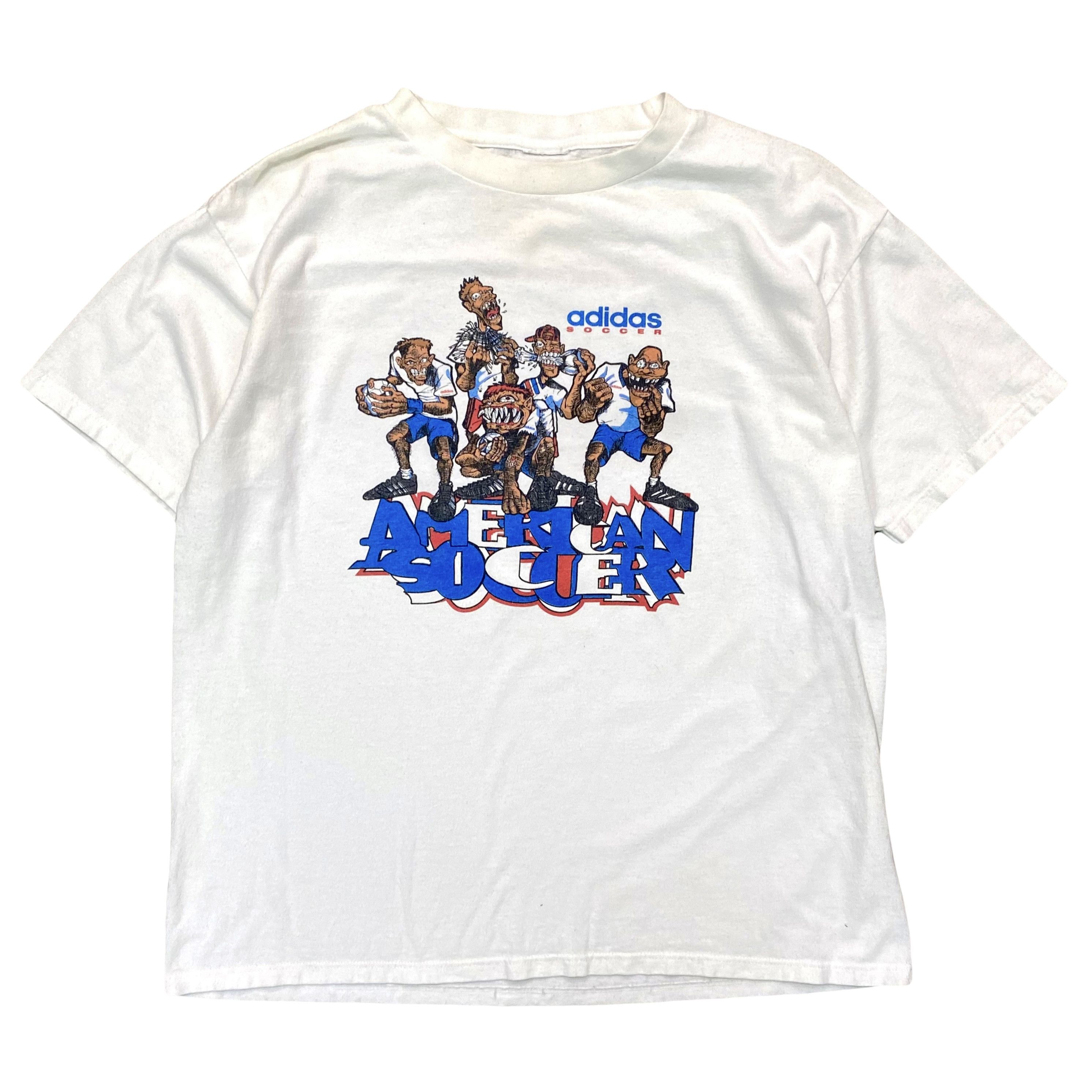VTG 90s Adidas USA Soccer USMNT Graphic T Shirt