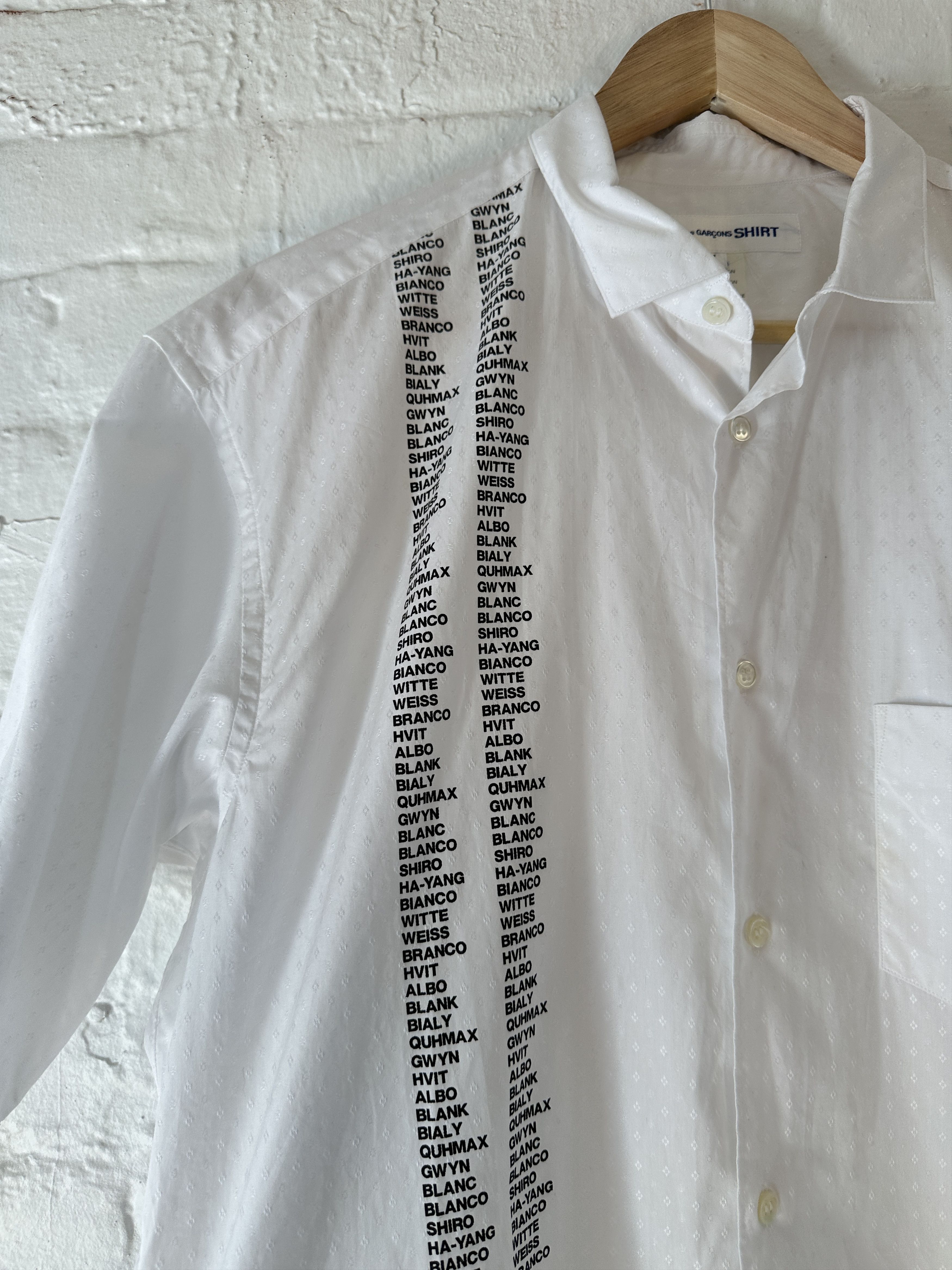 Comme des Garcons Comme des Garcons SHIRT Blanco Short Sleeve Button Up Shirt Size US M / EU 48-50 / 2 - 3 Thumbnail