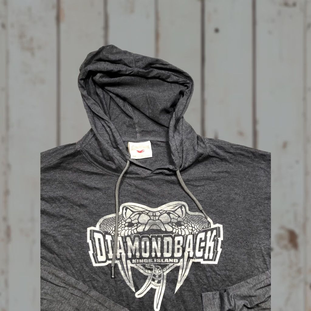 Vintage RetroVision Diamondback Kings Island Hoodie Shirt Mens 2XL Gray Long Sleeve RetroVision Size US XXL / EU 58 / 5 - 1 Thumbnail