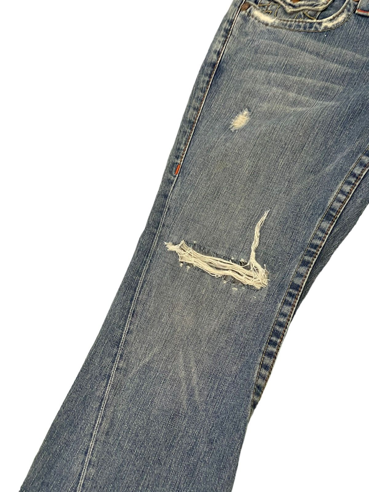 Japanese Brand Flare Jeans True Religion USA Distress Boot Cut 8🟦2 Size US 30 / EU 46 - 6 Thumbnail