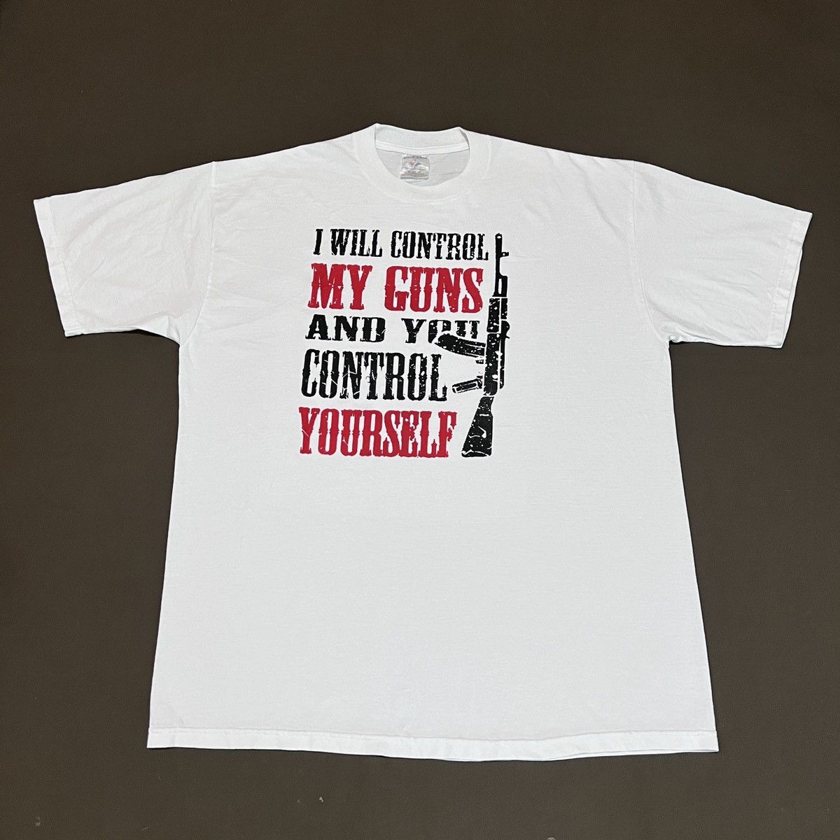 Vintage Vintage Y2K AK-47 gun Tee XL graphic streetwear military Size US XL / EU 56 / 4 - 2 Thumbnail