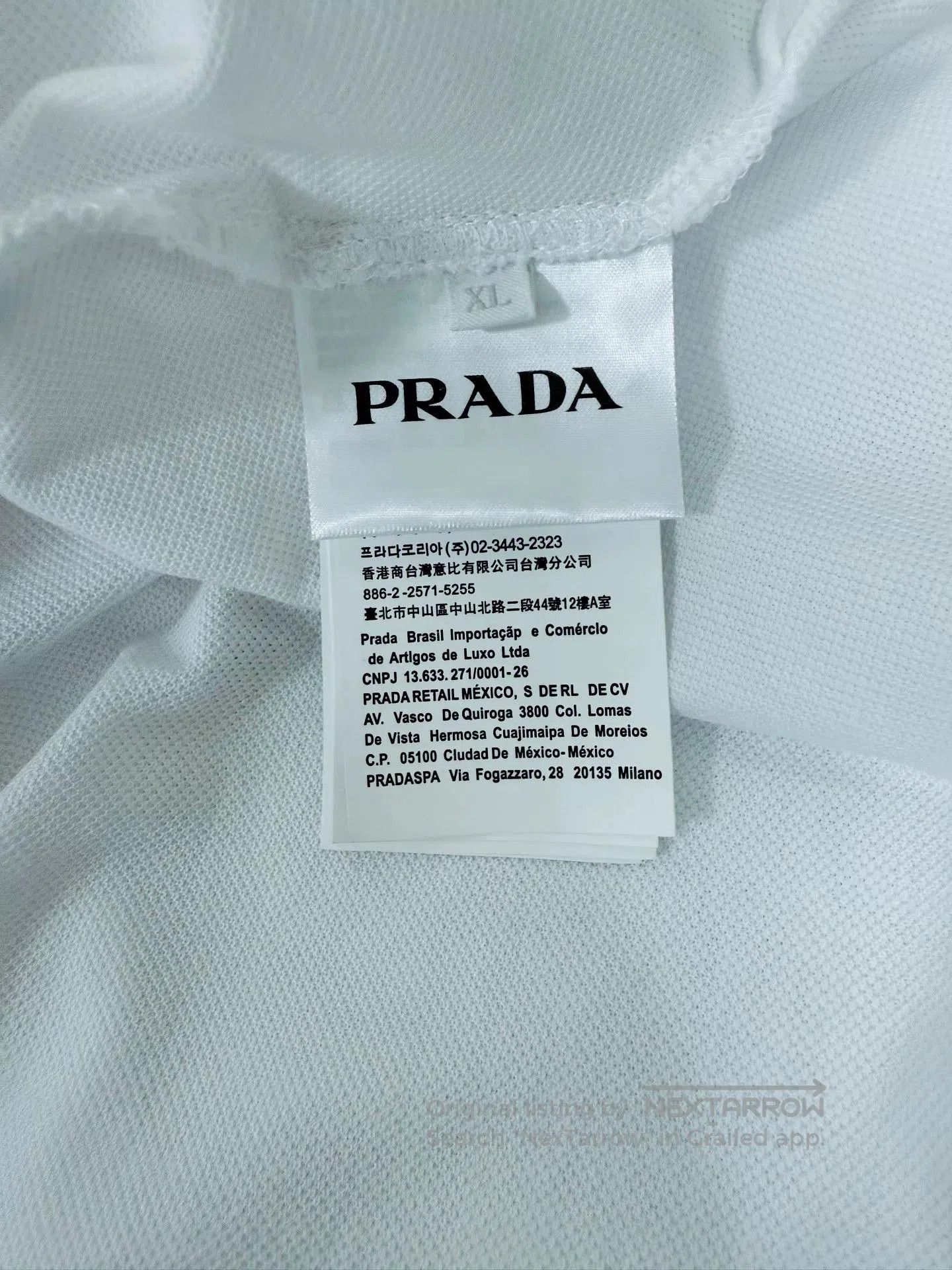 Prada Prada Men's White Short-Sleeve T-Shirt. Size US XL / EU 56 / 4 - 8 Thumbnail