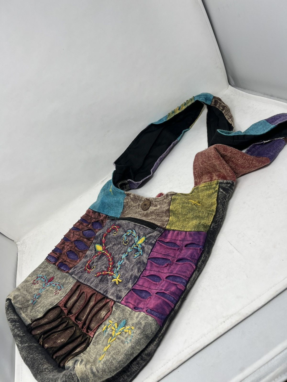 If Six Was Nine Hobo Hippie Patchwork Shoulder Bag Size ONE SIZE - 10 Thumbnail