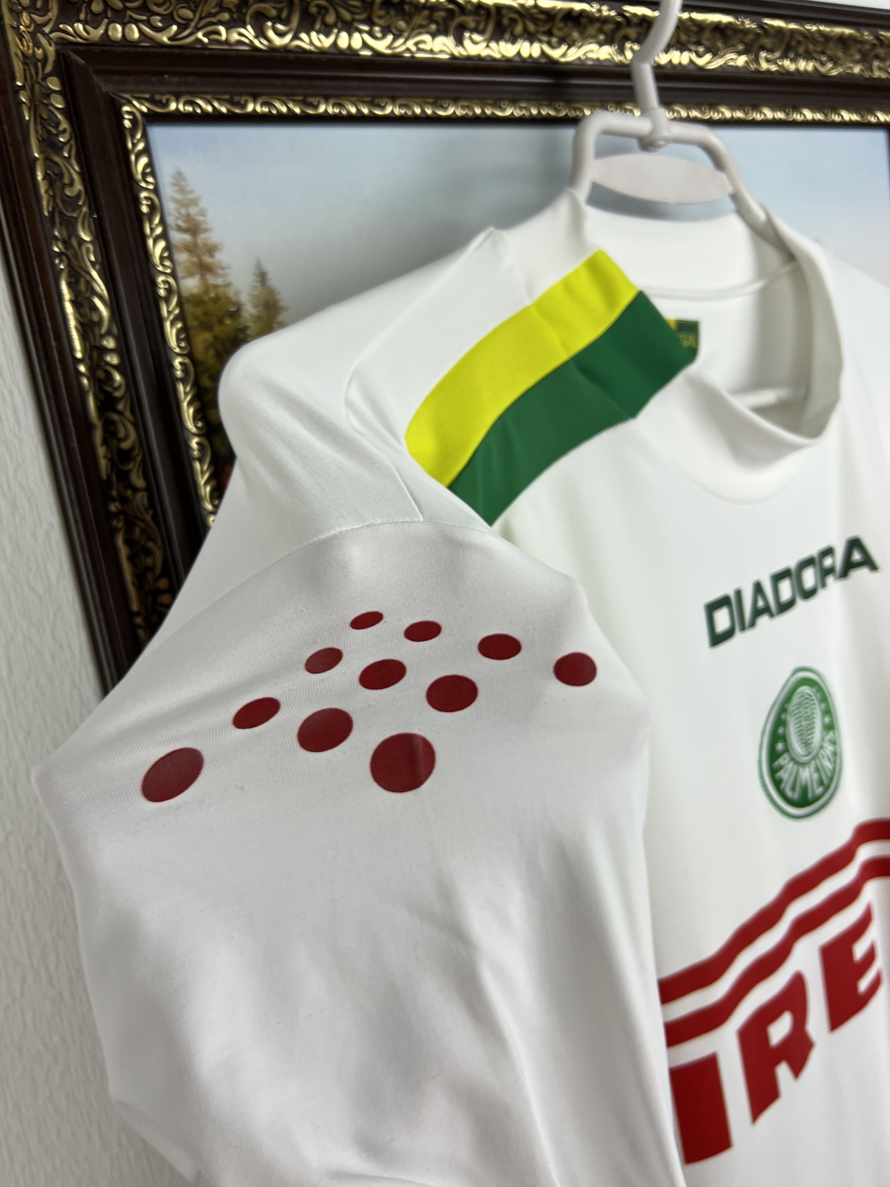 Diadora Palmeiras Away football shirt Soccer Player Issue Jersey Size US XL / EU 56 / 4 - 4 Thumbnail
