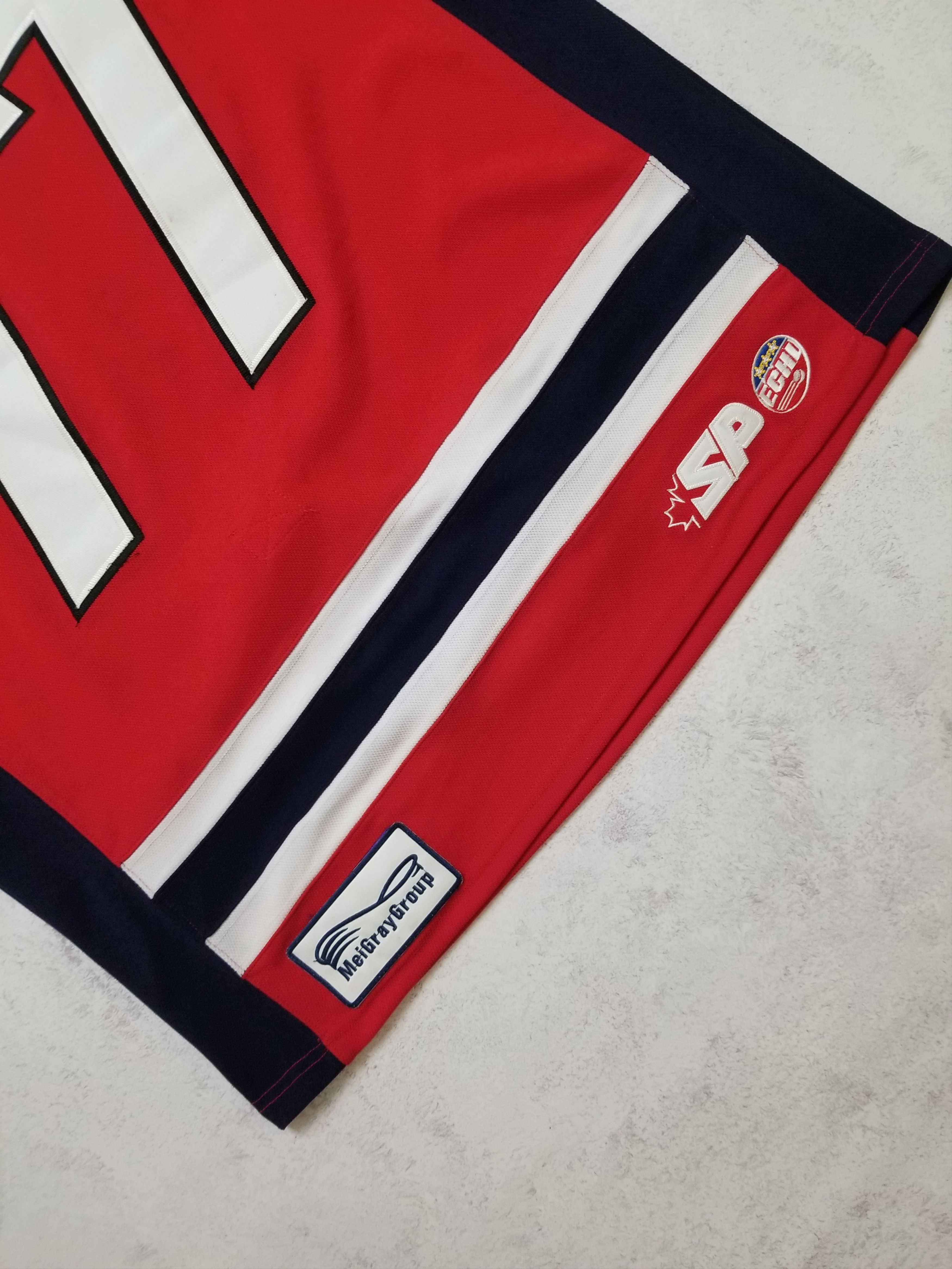 Other Ben Blood Elmira Jackals Hockey ECHL Stitched Sewn Jersey Size US L / EU 52-54 / 3 - 12 Thumbnail
