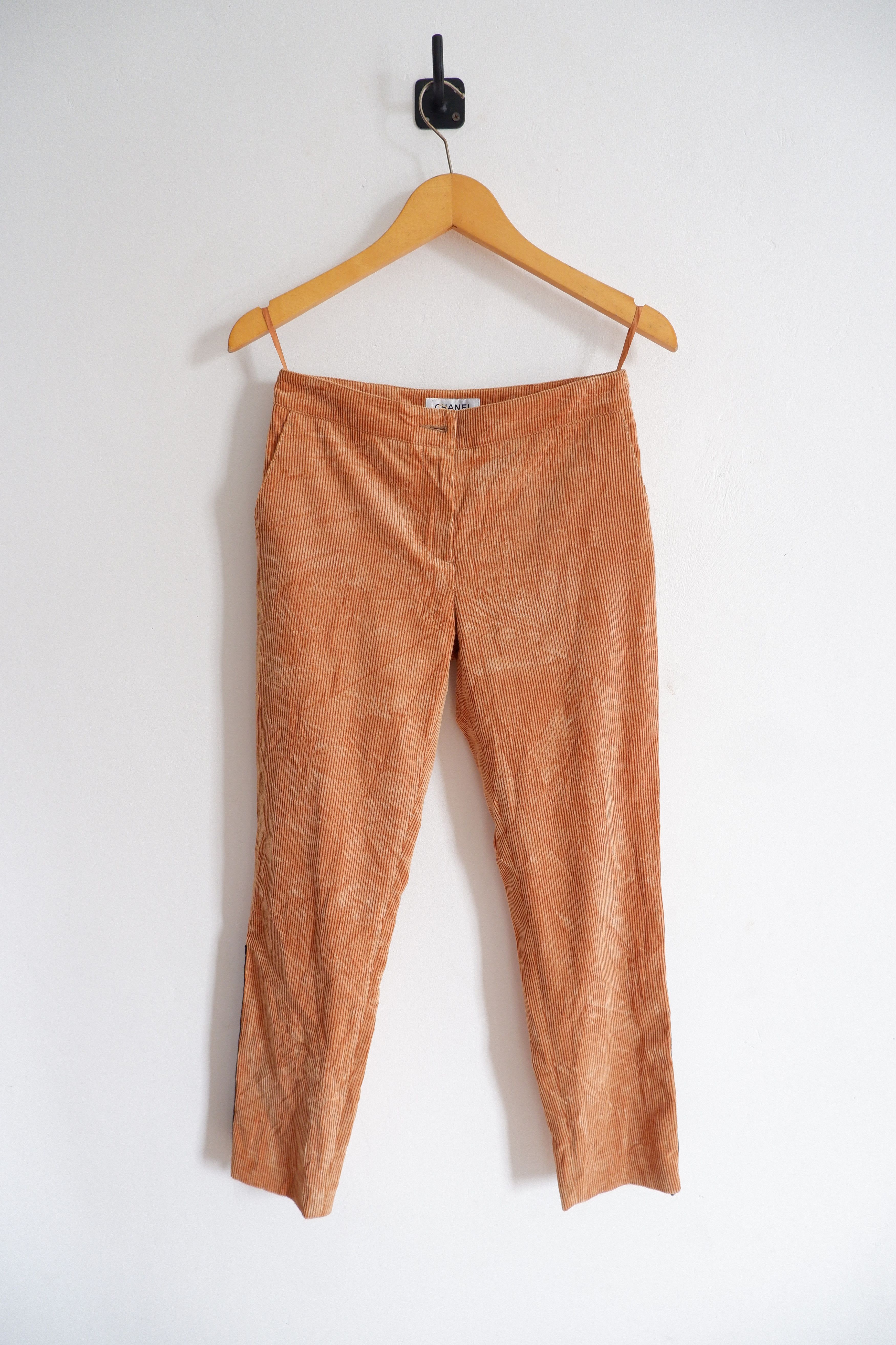 Chanel Chanel Cashmere Corduroy Pants Size 27" / US 4 / IT 40 - 2 Thumbnail