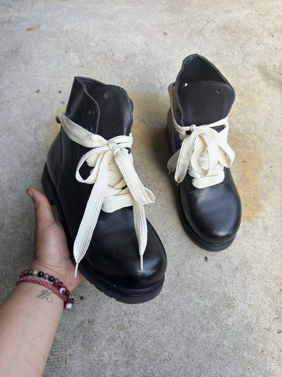 Other 1980s Vintage Leather Combat Ankle Boots Size US 8 / EU 41 - 11 Thumbnail