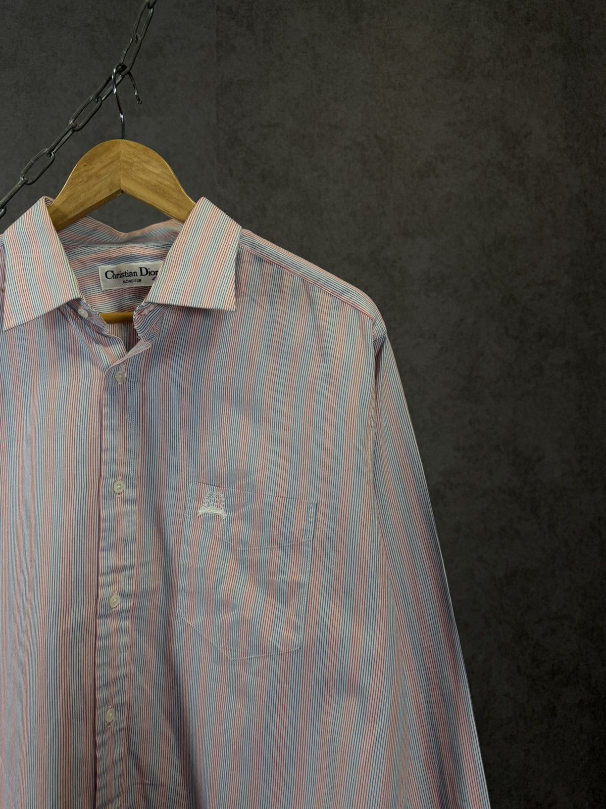 Christian Dior Monsieur Christian Dior Monsieur vintage designer striped shirt Size US L / EU 52-54 / 3 - 2 Thumbnail