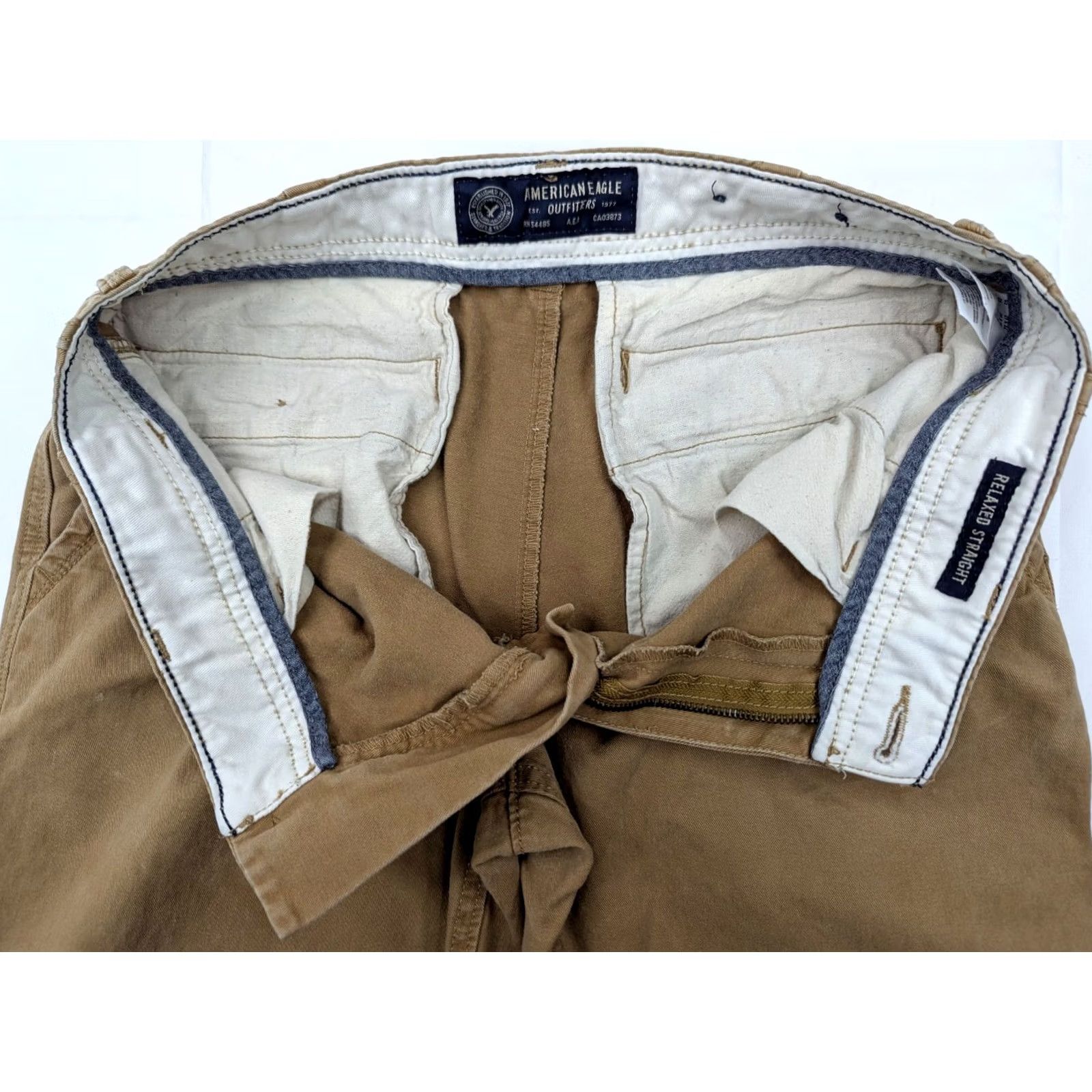 American Eagle Outfitters American Eagle Outfitters Relaxed Straight Denim Pants Men 29x30 Brown Khaki Cordoroy? Size US 29 - 7 Thumbnail