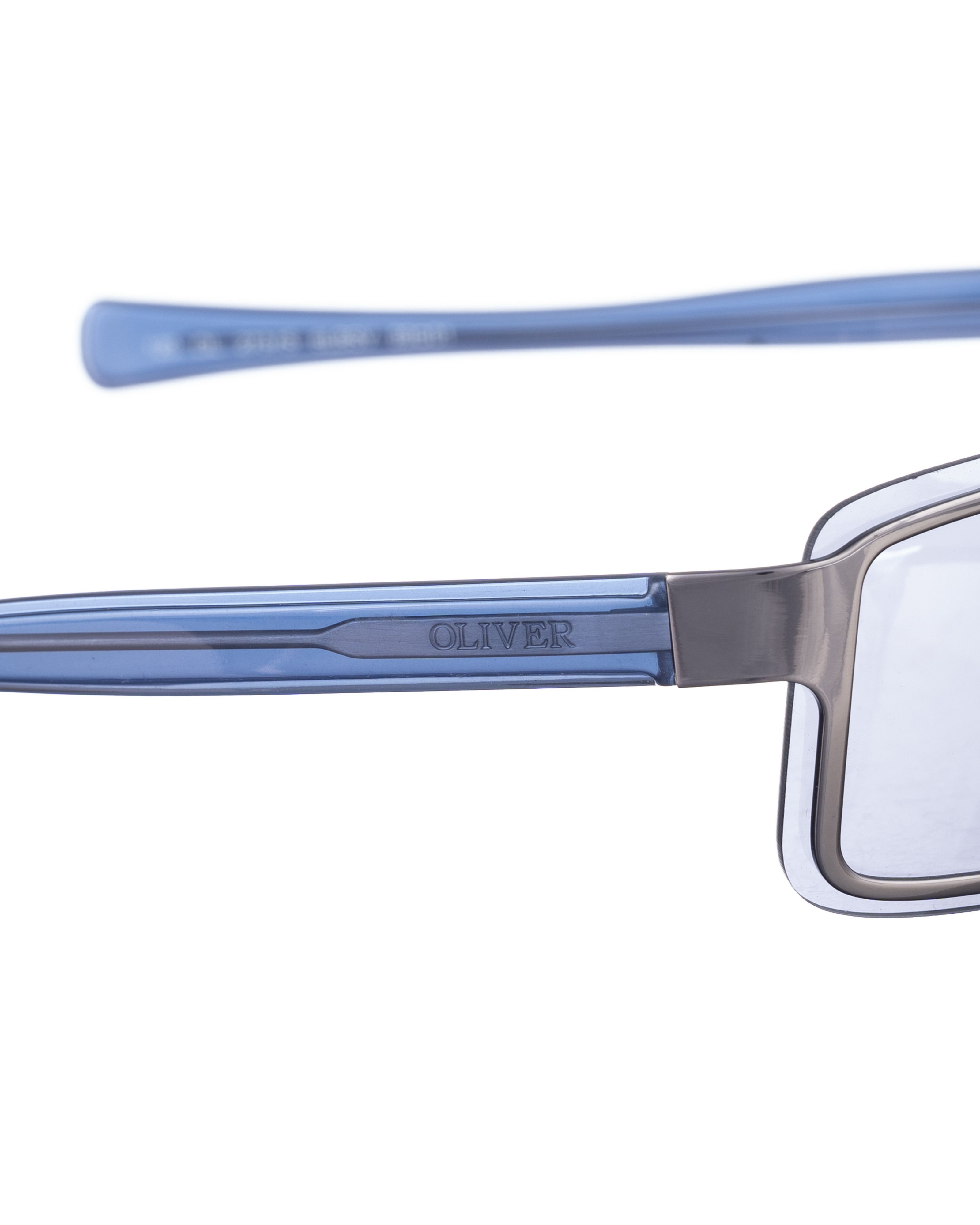 Valentino Oliver by Valentino 90's Navy Rectangular Frame Sunglasses Size ONE SIZE - 2 Thumbnail