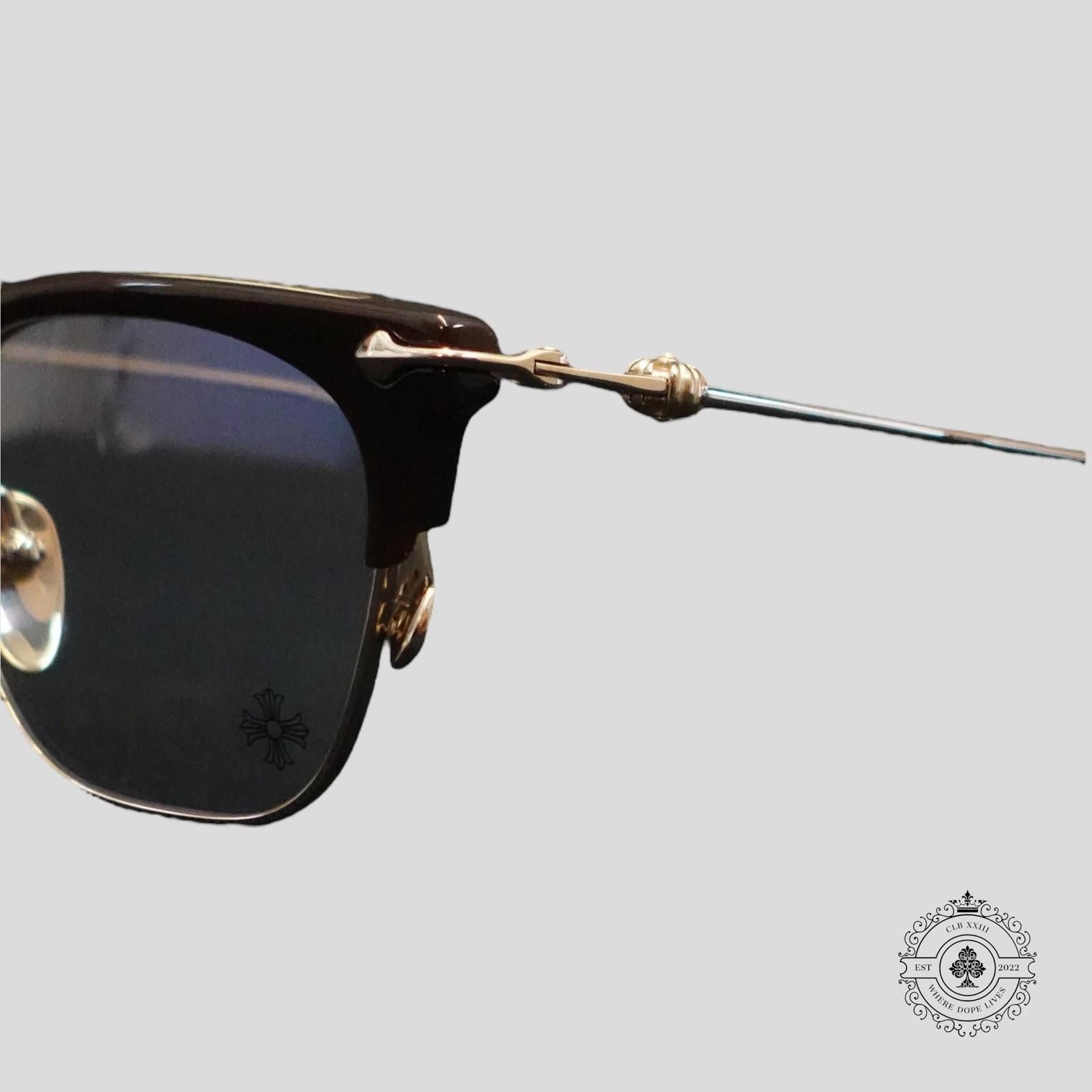 Chrome Hearts Chrome Hearts Sluntradiction Sunglasses in Brown/Gold Size ONE SIZE - 3 Thumbnail