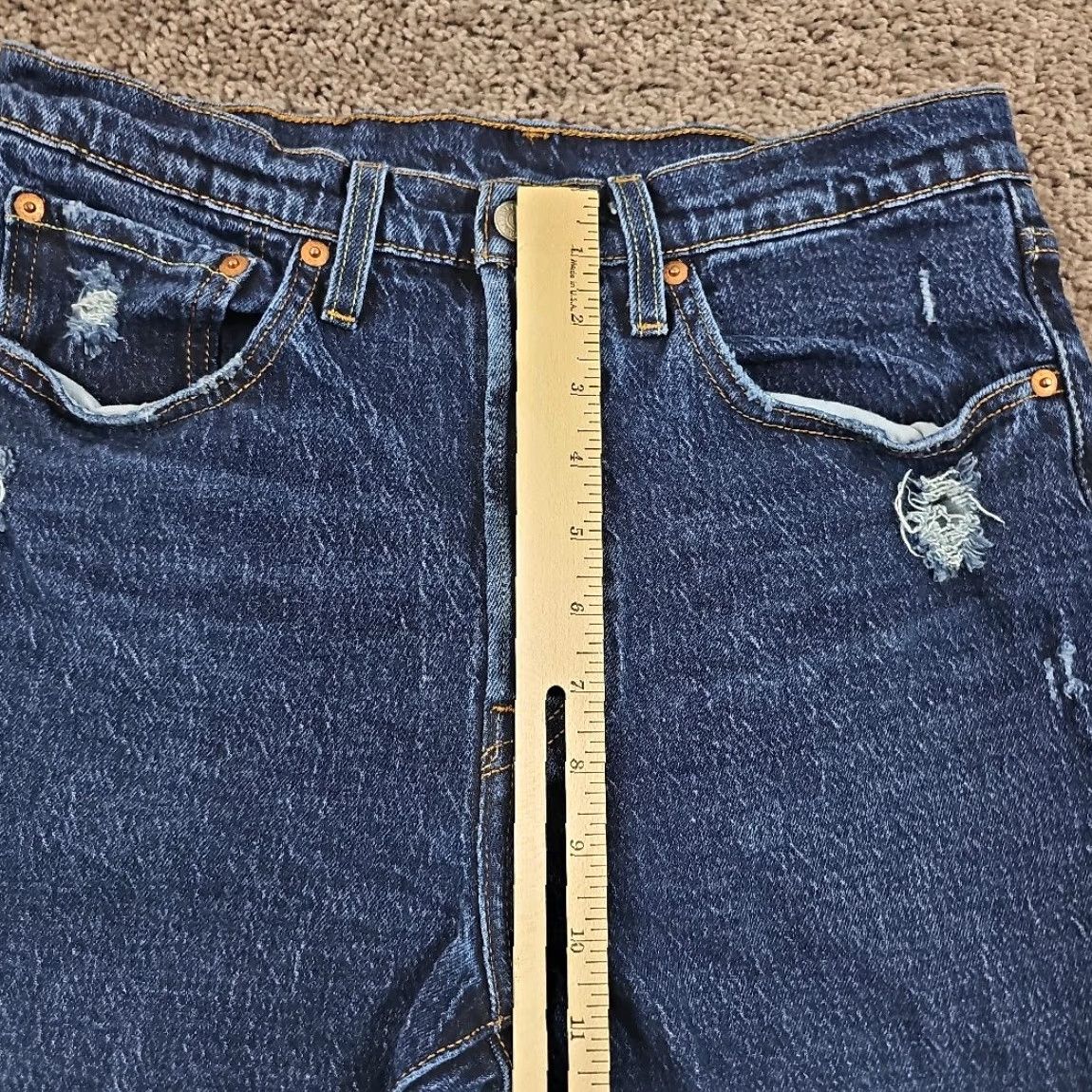 Levi's Levi's 501 Jeans Womens 30 Skinny High Stretch Button Fly Distressed Denim 27x27 Blue Size 30 Adult Womens Jeans Skinny Stretch Distressed Size 30" / US 8 / IT 44 - 4 Thumbnail