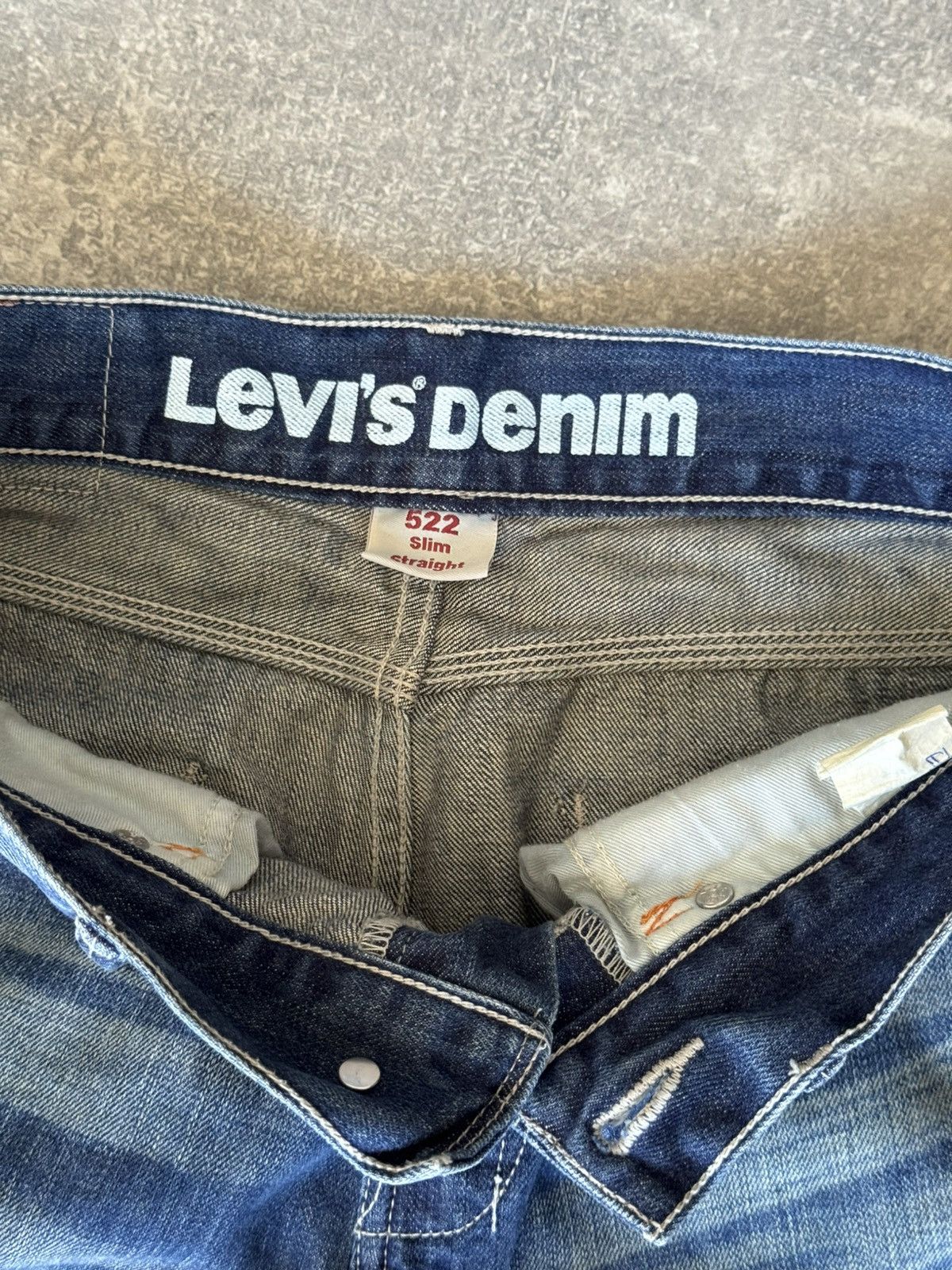 Levi's Vntage Levis 522 Evisu Styled Japan Distressed Denim Size US 31 - 7 Thumbnail