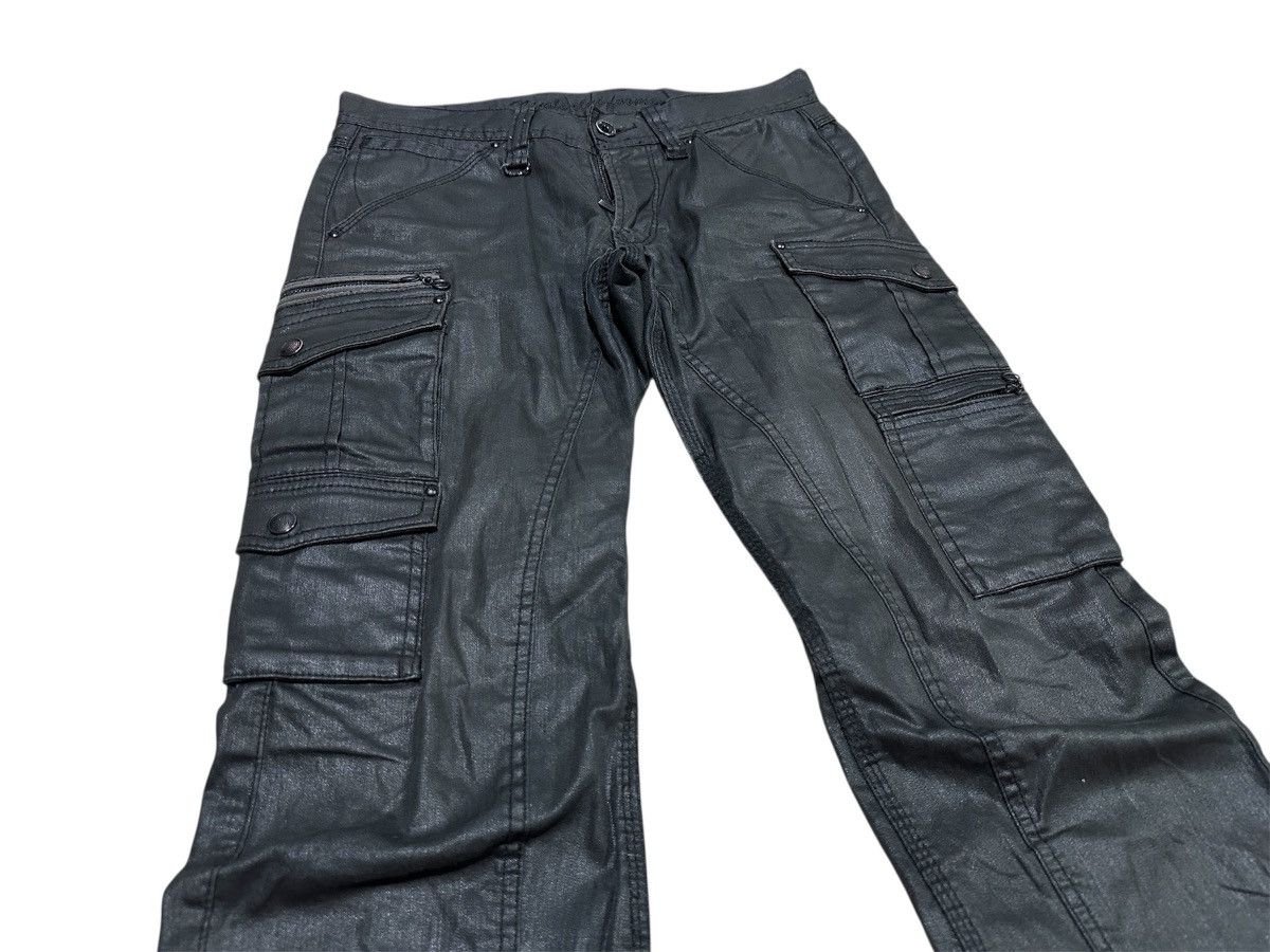 Nicole Club 🔥Y2K Archived Nicole Club For Men Waxed Cargo Pants Goth Size US 30 / EU 46 - 2 Thumbnail