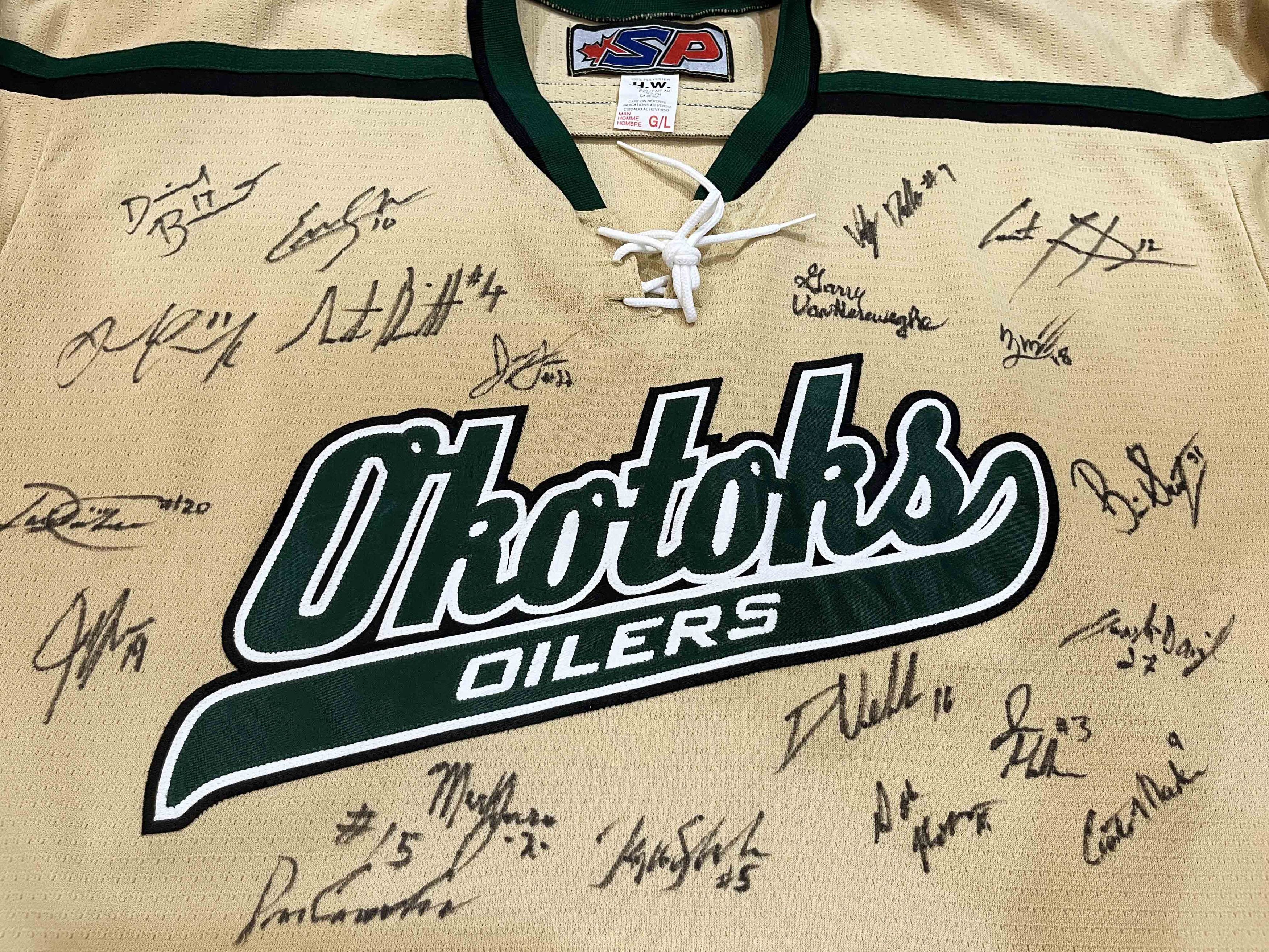 Vintage SP Sportswear Pro Okotoks Oilers AJHL Hockey Jersey Size US L / EU 52-54 / 3 - 4 Thumbnail