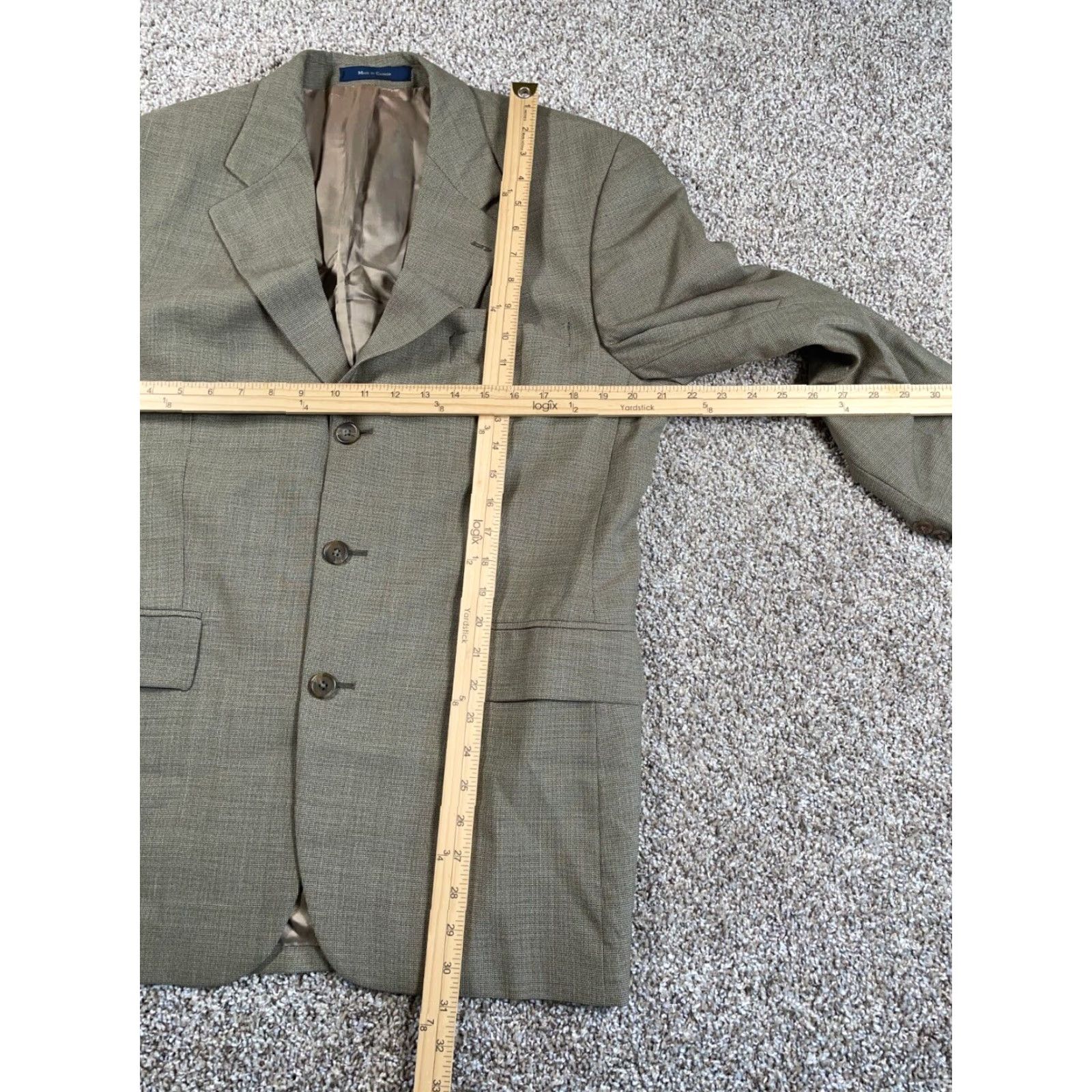 Ralph Lauren Vintage Ralph Lauren Men's Wool Blazer - 40 Regular Green Single-Breasted 3-Button Classic Coat Size 40R - 5 Thumbnail