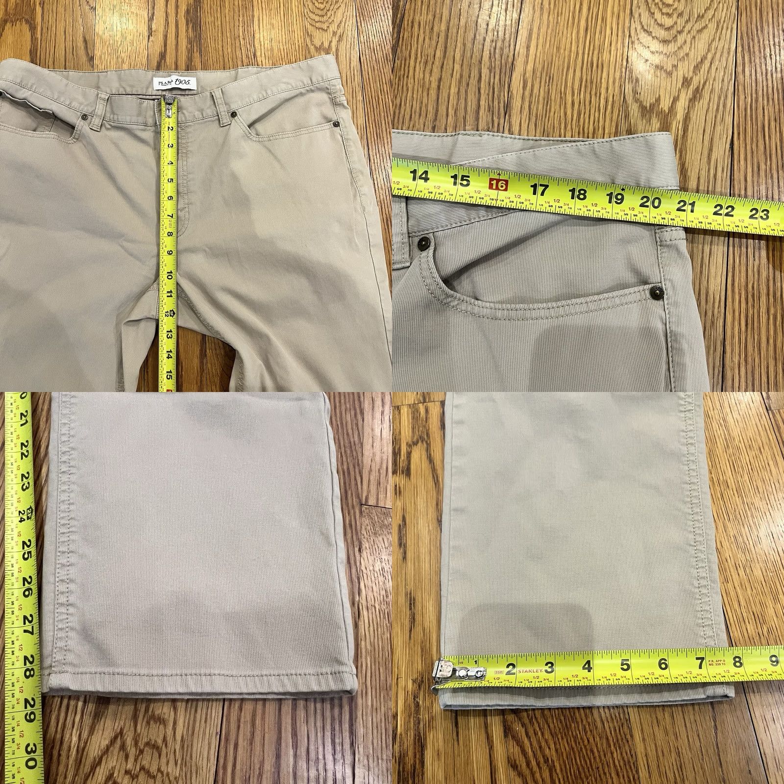 Vintage Joseph A. Bank Casual Pants 5 Pocket Beige 42x29 Men Flat Front Chino Mid Rise 29 Inseam Clothes Size US 42 / EU 58 - 8 Thumbnail