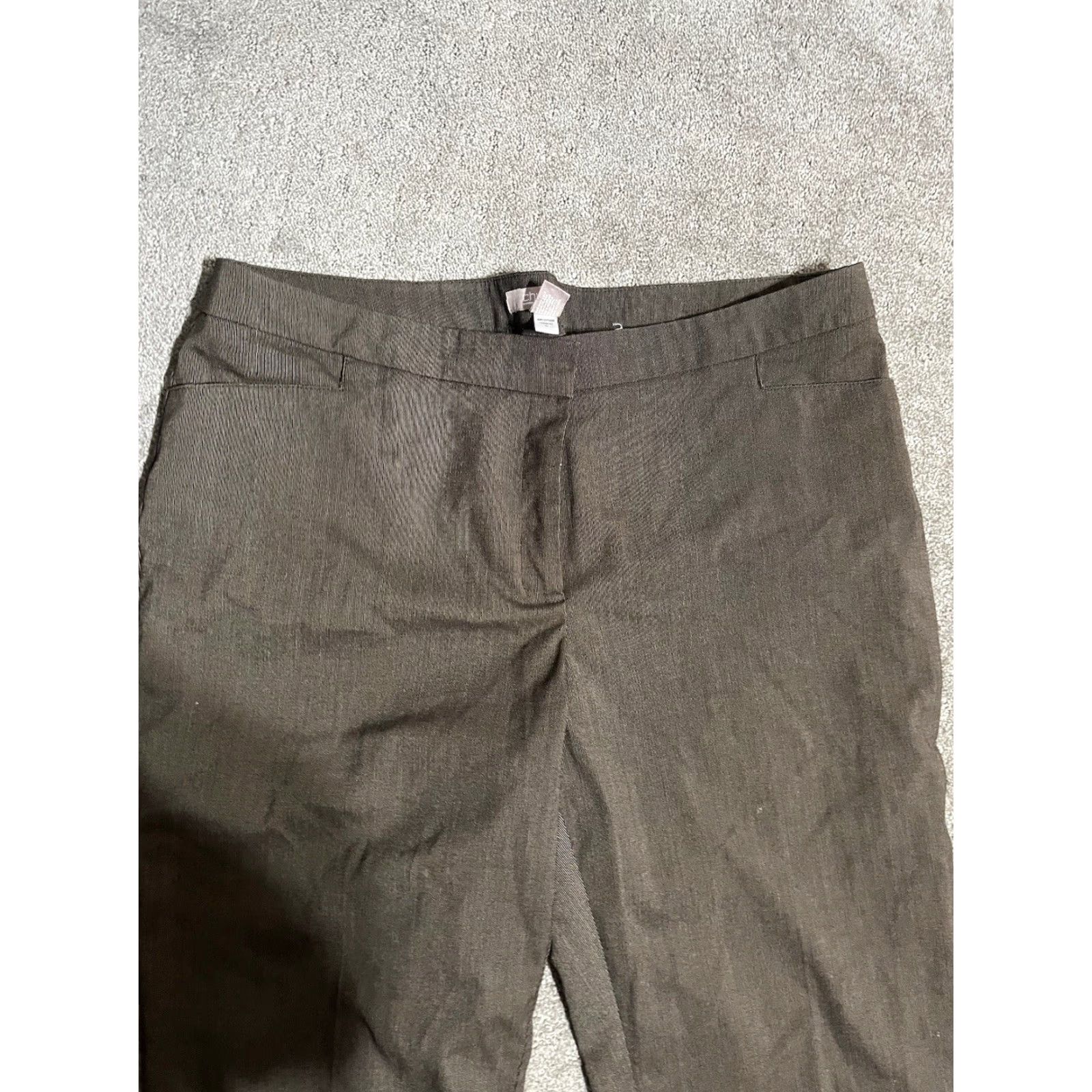 Vintage Chicos Women Dress Pants 3 Regular Brown Straight Leg Classic Pants Size 26" / US 2 / IT 38 - 2 Thumbnail