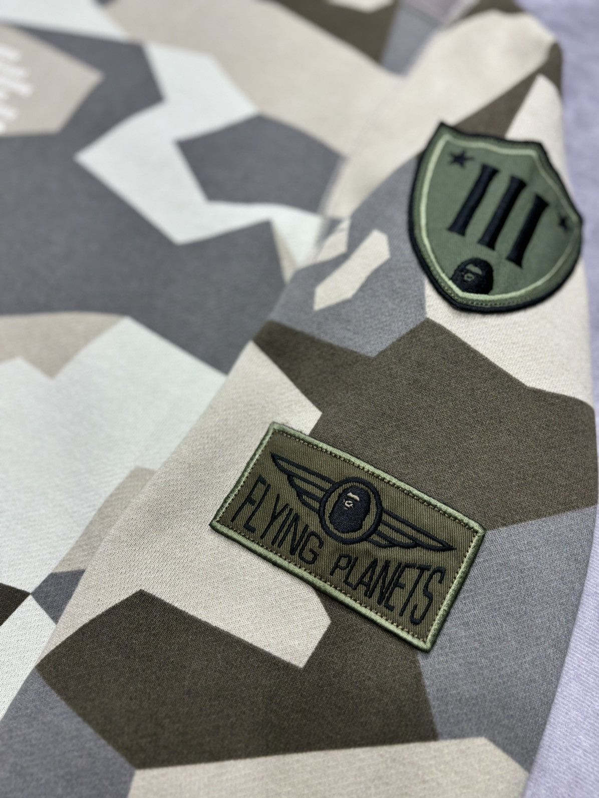Bape BAPE Splinter Camo Patched Wide Crewneck Beige Size US L / EU 52-54 / 3 - 3 Thumbnail