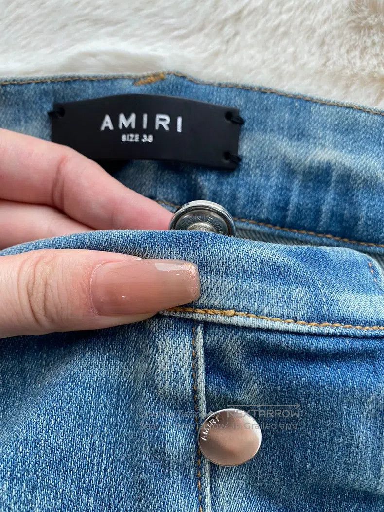Amiri Amiri Size 38 Washed blue medal patchwork jeans Size US 38 / EU 54 - 6 Thumbnail