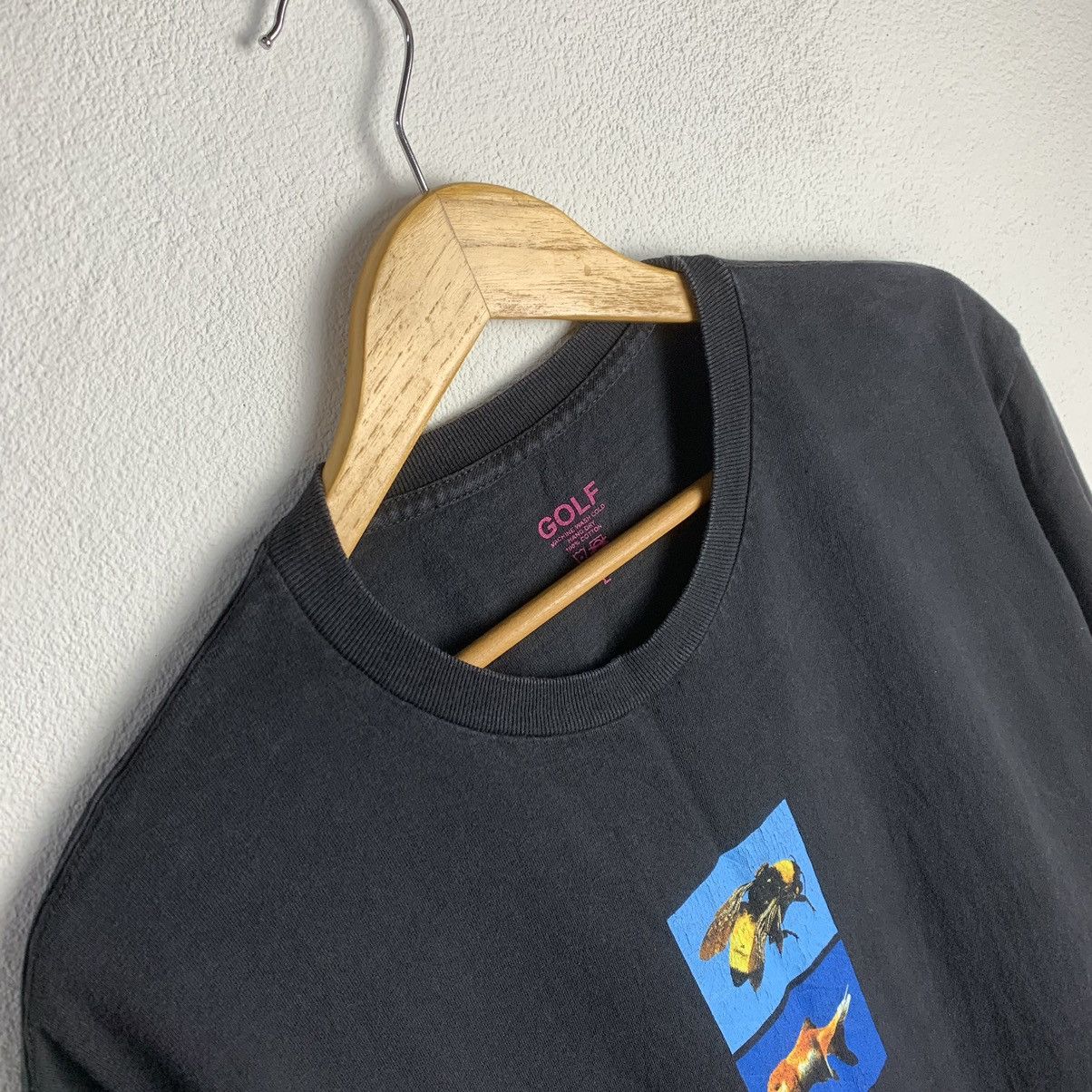 Golf Wang × Tyler The Creator Sun Faded Golf Wang Bee Goldfish Black T-shirt Size US L / EU 52-54 / 3 - 9 Thumbnail