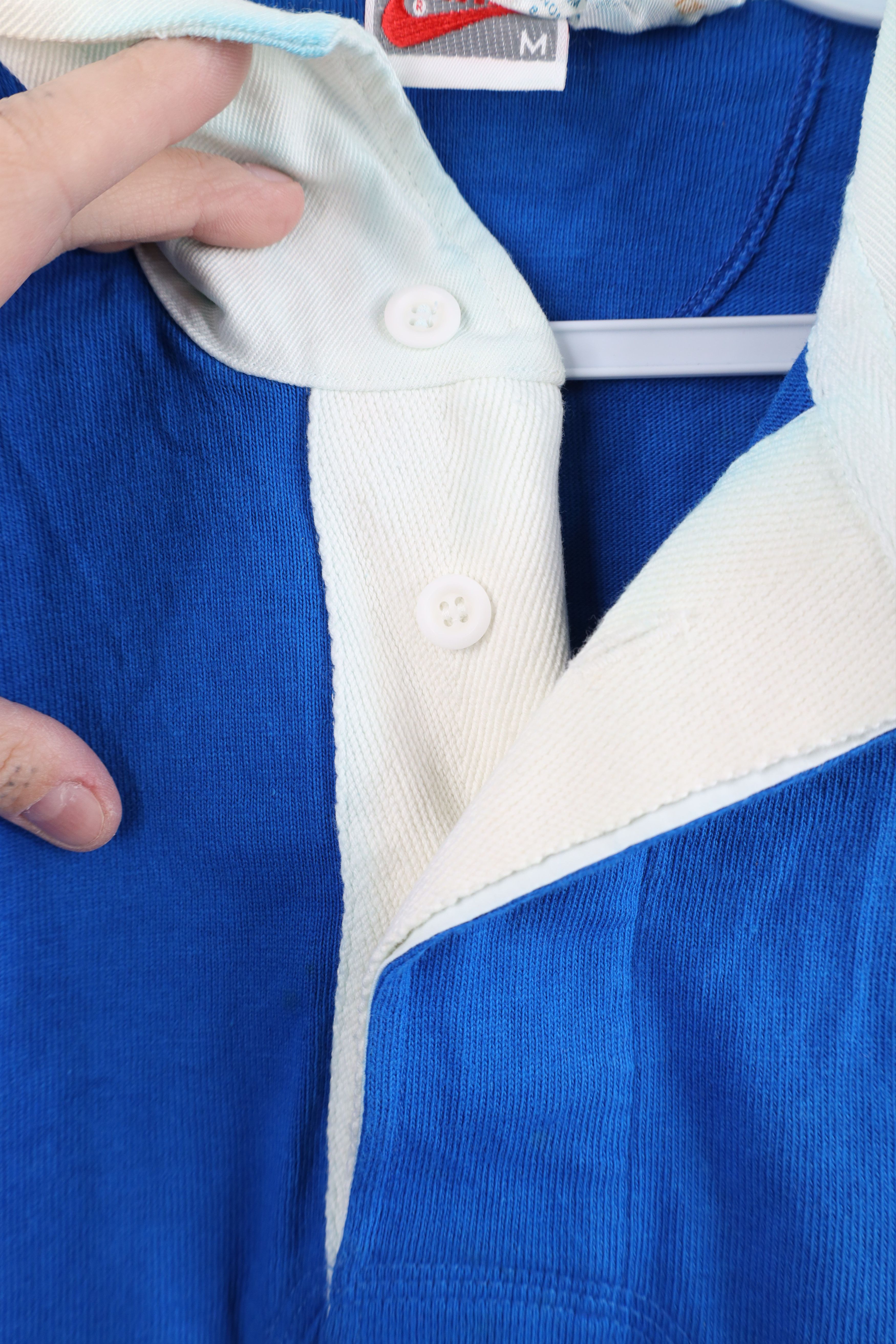Nike Vintage 80s 90s Nike Sailing Rugby Polo Shirt Blue Cotton Size US M / EU 48-50 / 2 - 5 Thumbnail