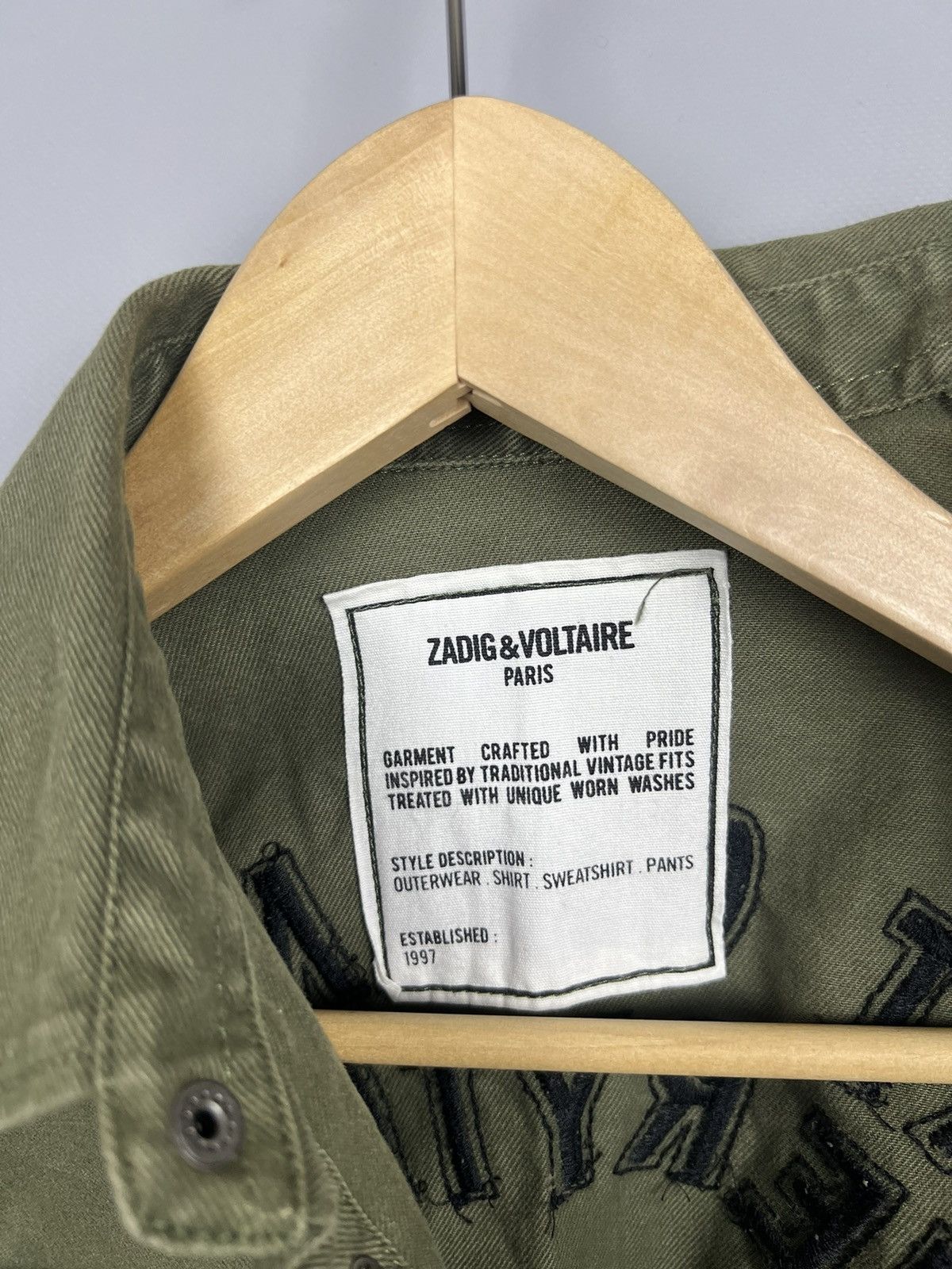 Zadig & Voltaire Zadig & Voltaire Kayak Military Jacket RARE Big Logo Army Size US XS / EU 42 / 0 - 16 Thumbnail