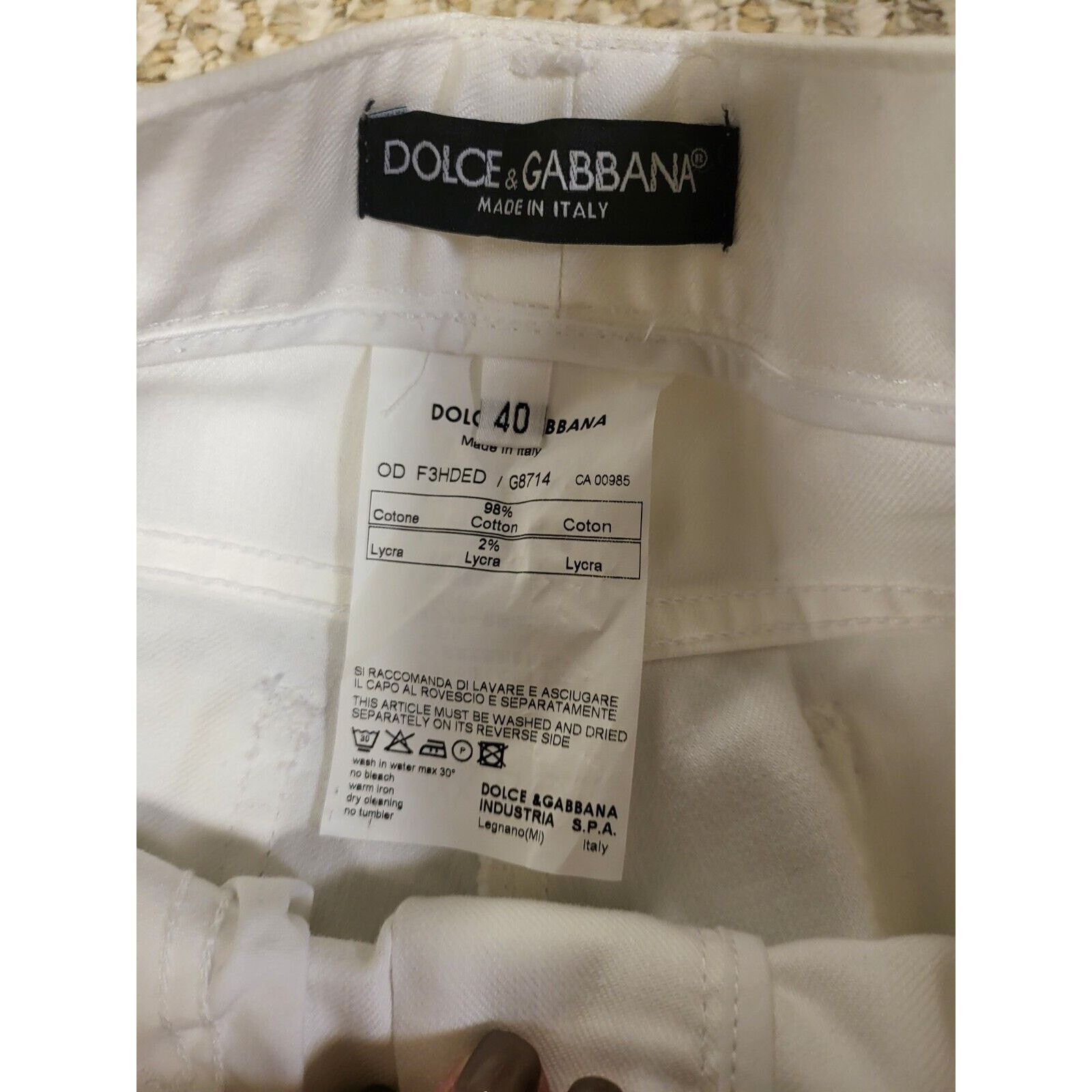 Dolce & Gabbana dolce gabbana womens size 40 white jeans / Pants Size 40" / US 18 - 7 Thumbnail