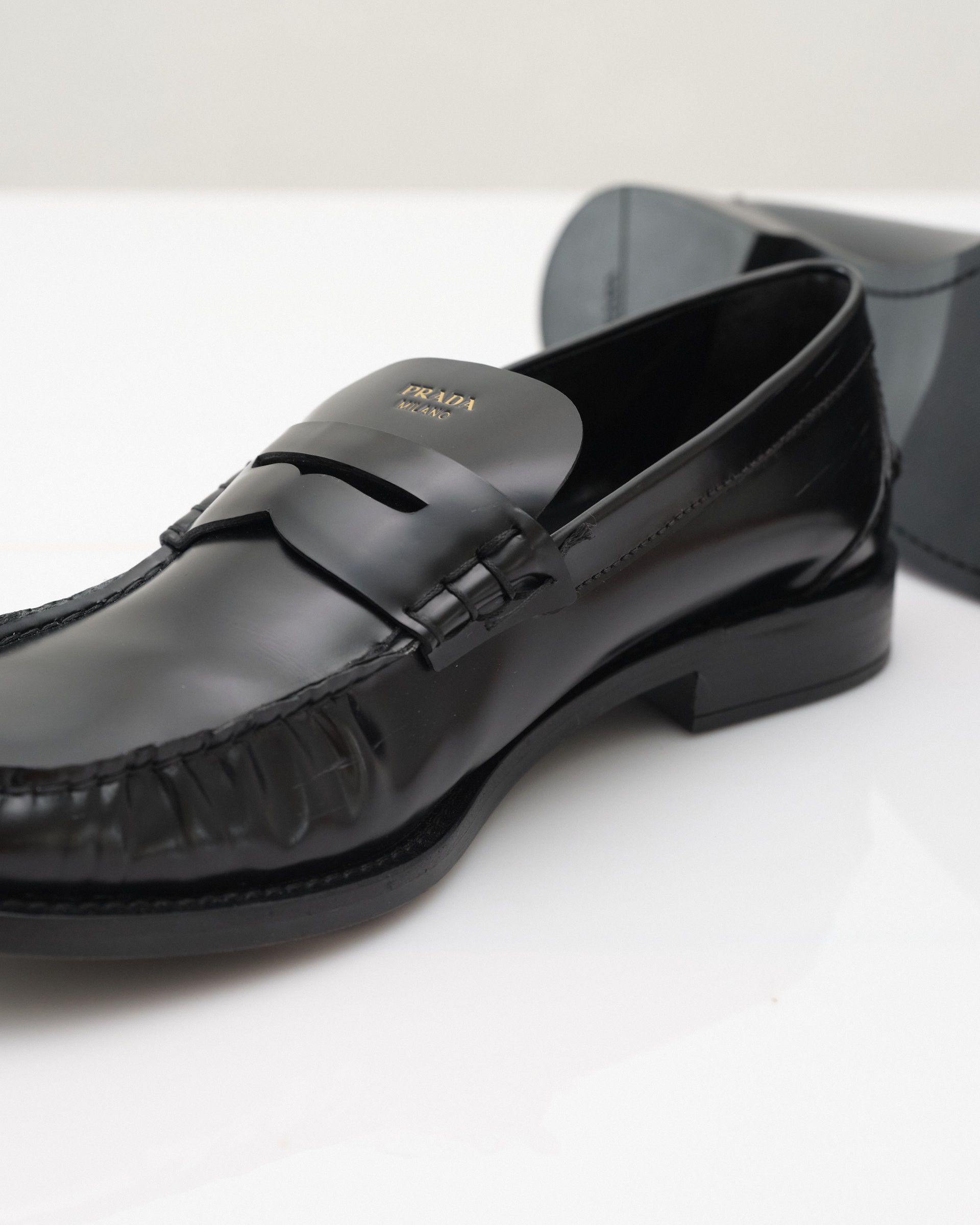 Prada Prada brushed leather loafers Size US 9 / IT 39 - 8 Thumbnail