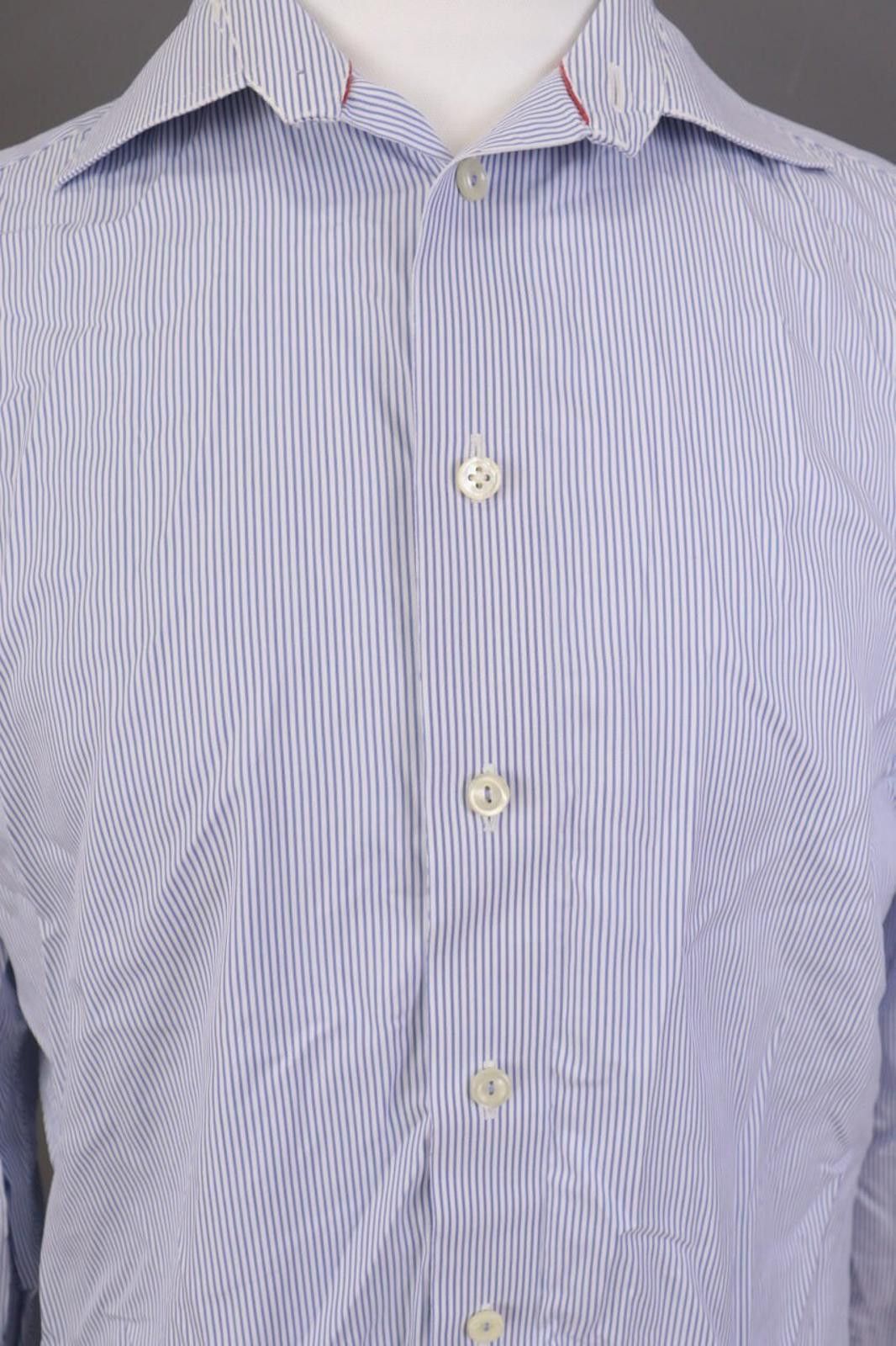 Eton Eton Contemporary Fit Blue Pinstripe Shirt Size 42 / 16 Size US M / EU 48-50 / 2 - 6 Thumbnail