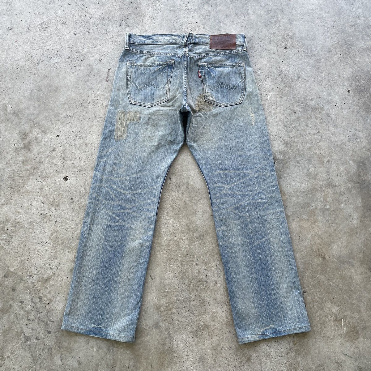 Edwin Vintage Edwin Distressed Patchwork Mudwash Faded Jeans Pants Size US 33 - 11 Thumbnail