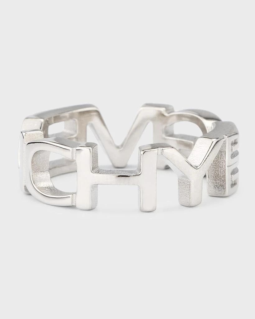 Givenchy o1n1vont0326 Size:62/Letters Silvery Band Ring in Silver Size ONE SIZE - 2 Thumbnail