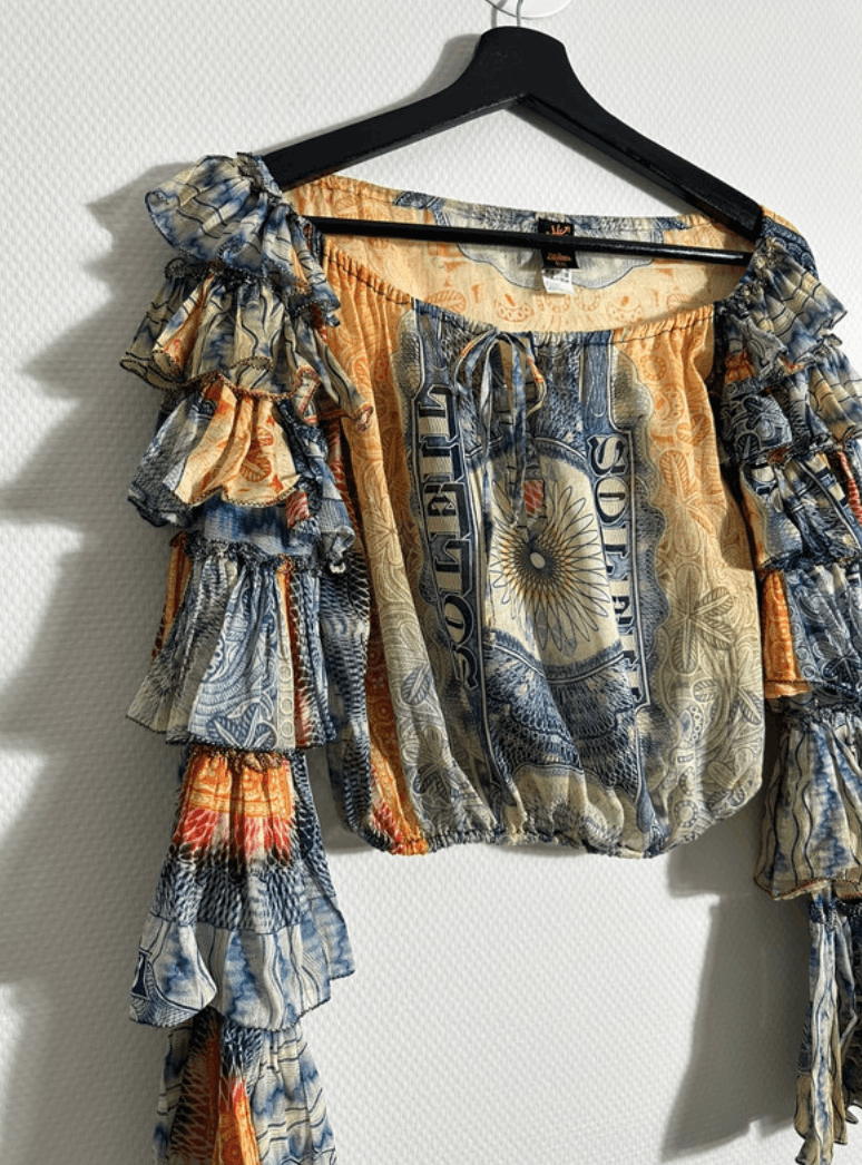 Jean Paul Gaultier Jean Paul Gaultier Top Mesh Blouses Shirt Print Soleil Size L / US 10 / IT 46 - 4 Thumbnail