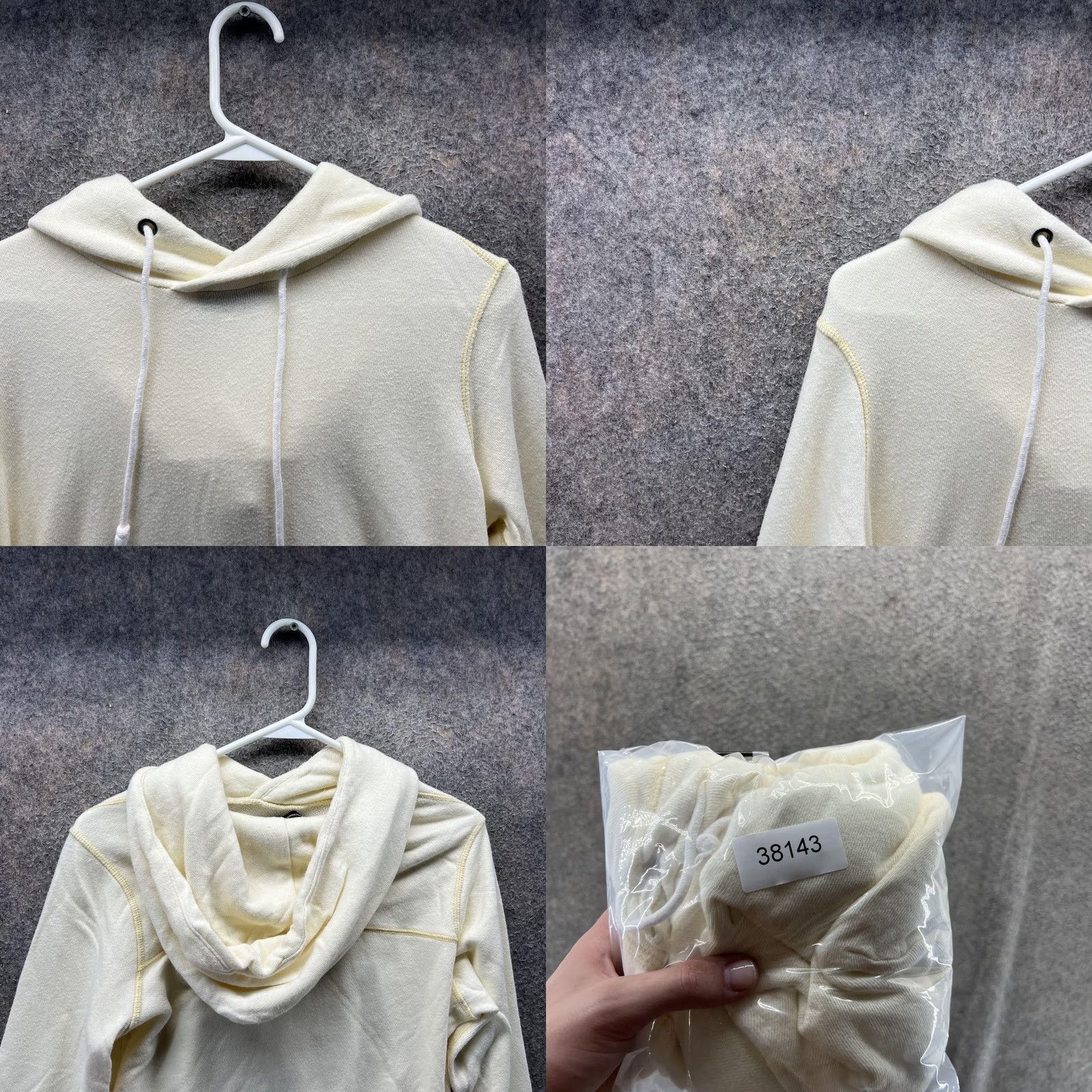 Abercrombie & Fitch VINTAGE Abercrombie & Fitch Hoodie Womens XS Cream Cropped Raw Hem Long Sleeve Size XS / US 0-2 / IT 36-38 - 8 Thumbnail