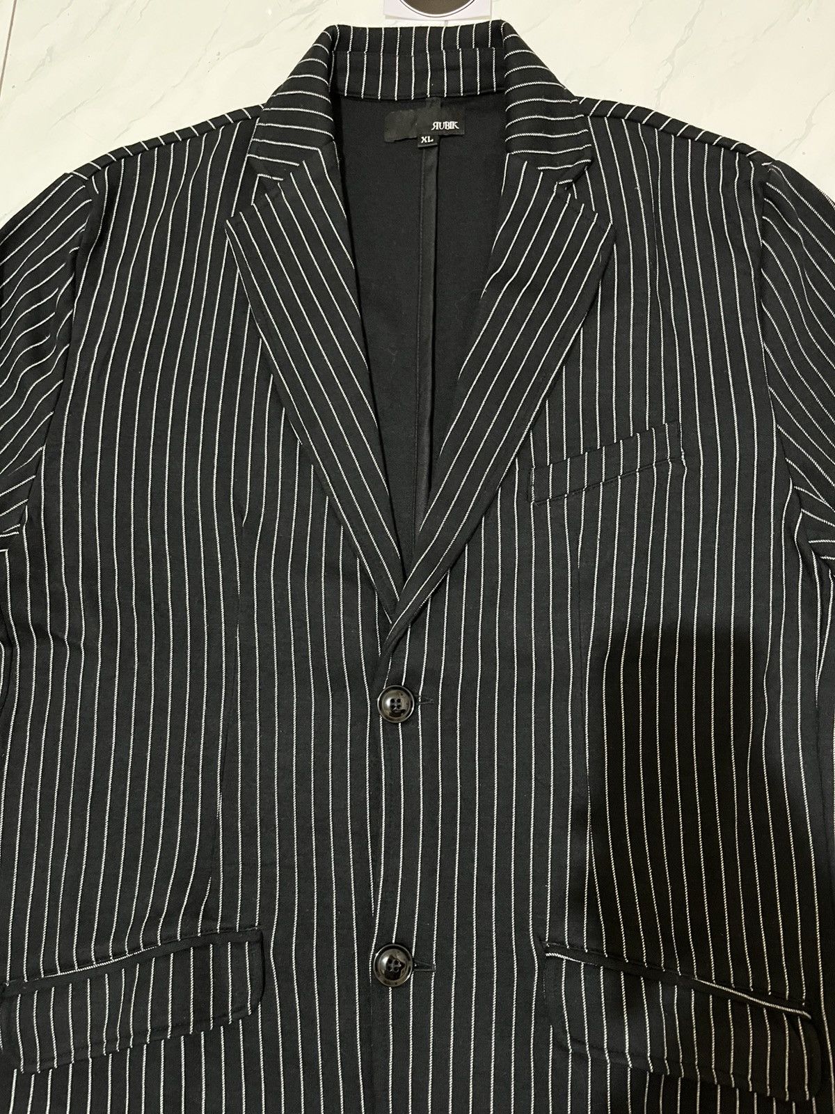 Japanese Brand 🔥 Kubik Double Breasted Hickory Blazer Size 46R - 5 Thumbnail