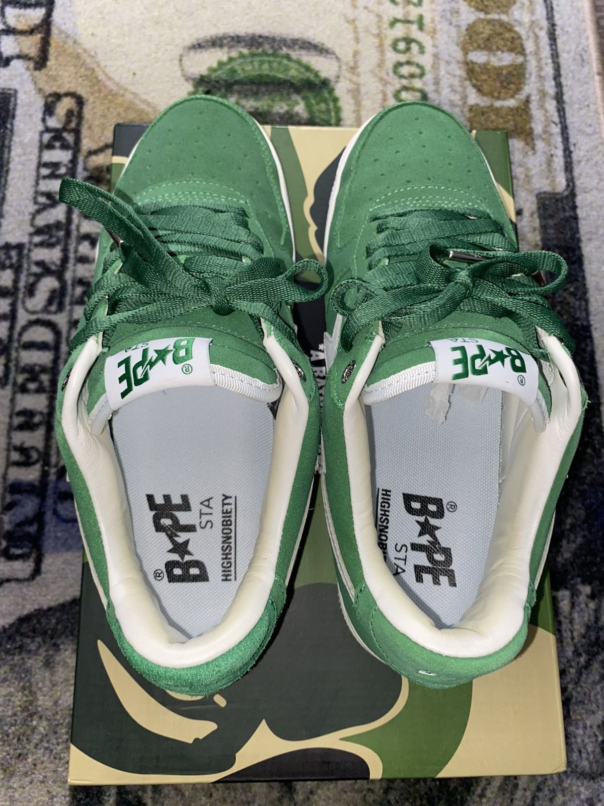 Bape × Highsnobiety × Japanese Brand BAPE x Highsnobiety Suede BAPE Sta Green Size US 9 / EU 42 - 6 Thumbnail