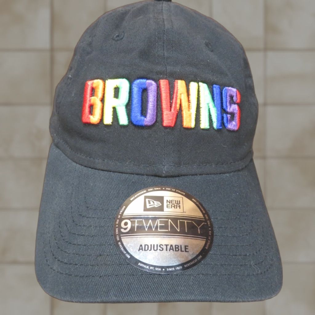 Rainbow VTG NWT Cleveland Browns Rainbow all included Black trucker cap hat Hat Cap Adjustable NYT? Size ONE SIZE - 1 Thumbnail