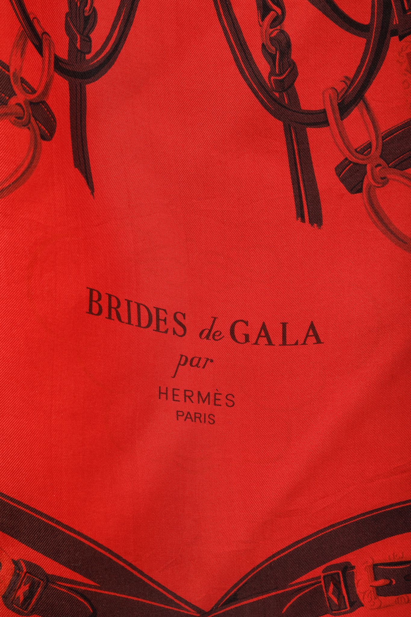 Hermes Hermes Brides de Gala 90 Red Dip-Dye Silk Scarf Size ONE SIZE - 3 Thumbnail