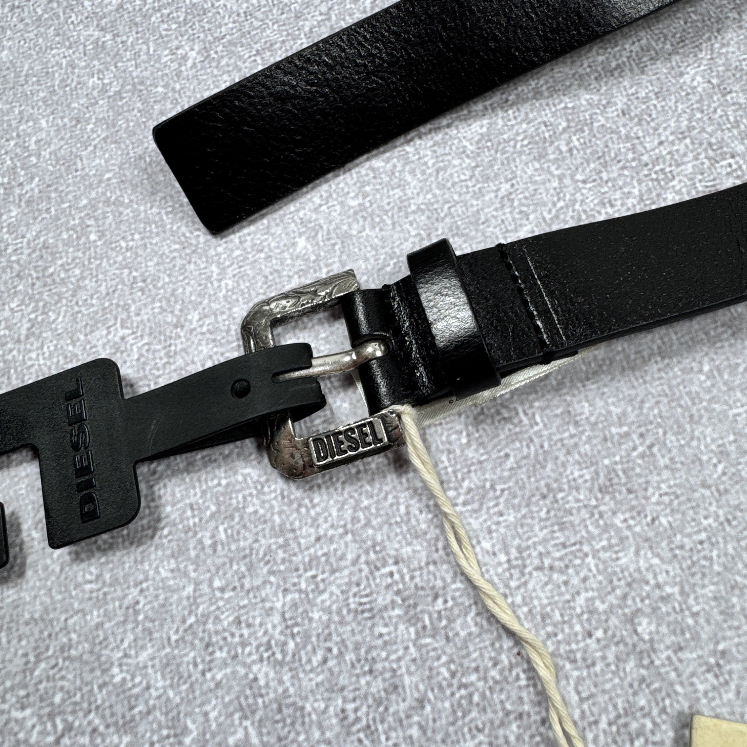 Diesel × Leather NEW DIESEL BABONEXI GURTEL BLACK LEATHER BELT SIZE 95cm / 38 Size 38 - 3 Thumbnail