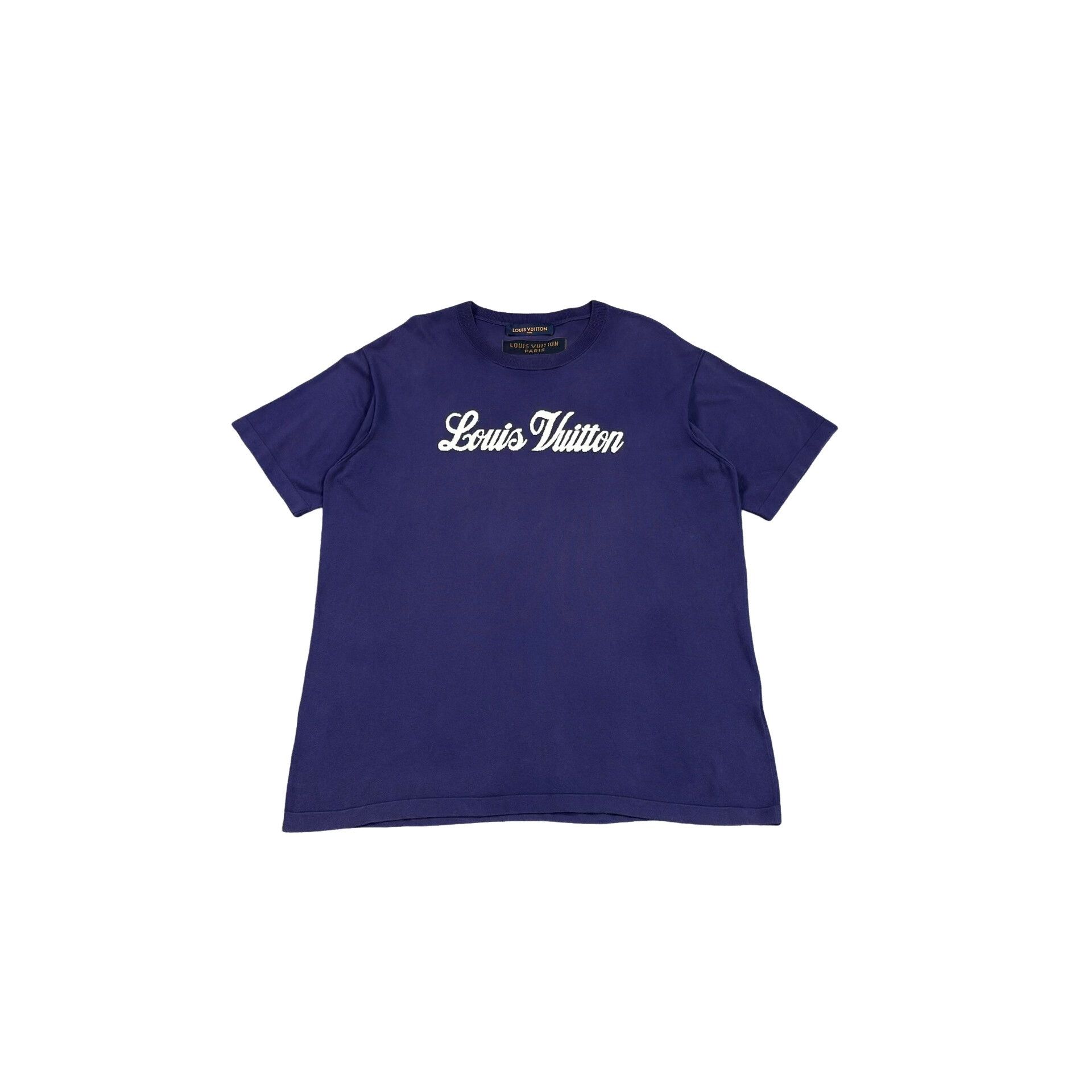 Louis Vuitton Louis Vuitton Script Logo Knit T-Shirt XXL Size US XXL / EU 58 / 5 - 1 Thumbnail