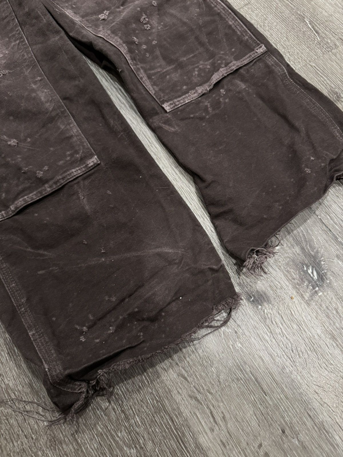 Carhartt Y2K Carhartt Brown Distressed Double Knee Pants Size 36x32 Size US 36 / EU 52 - 4 Thumbnail