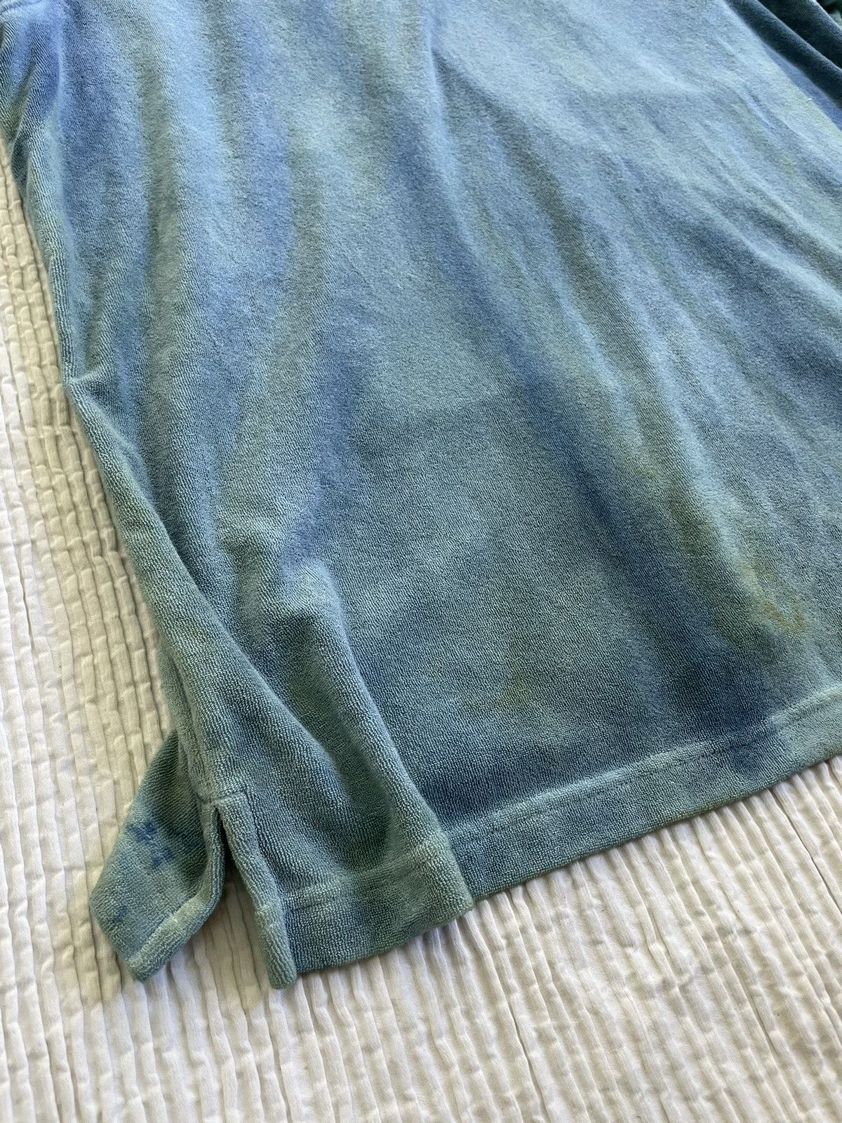 Indigo Indigo Schloppy Dyed Sun Faded Terry Cloth Polo Size US L / EU 52-54 / 3 - 6 Thumbnail