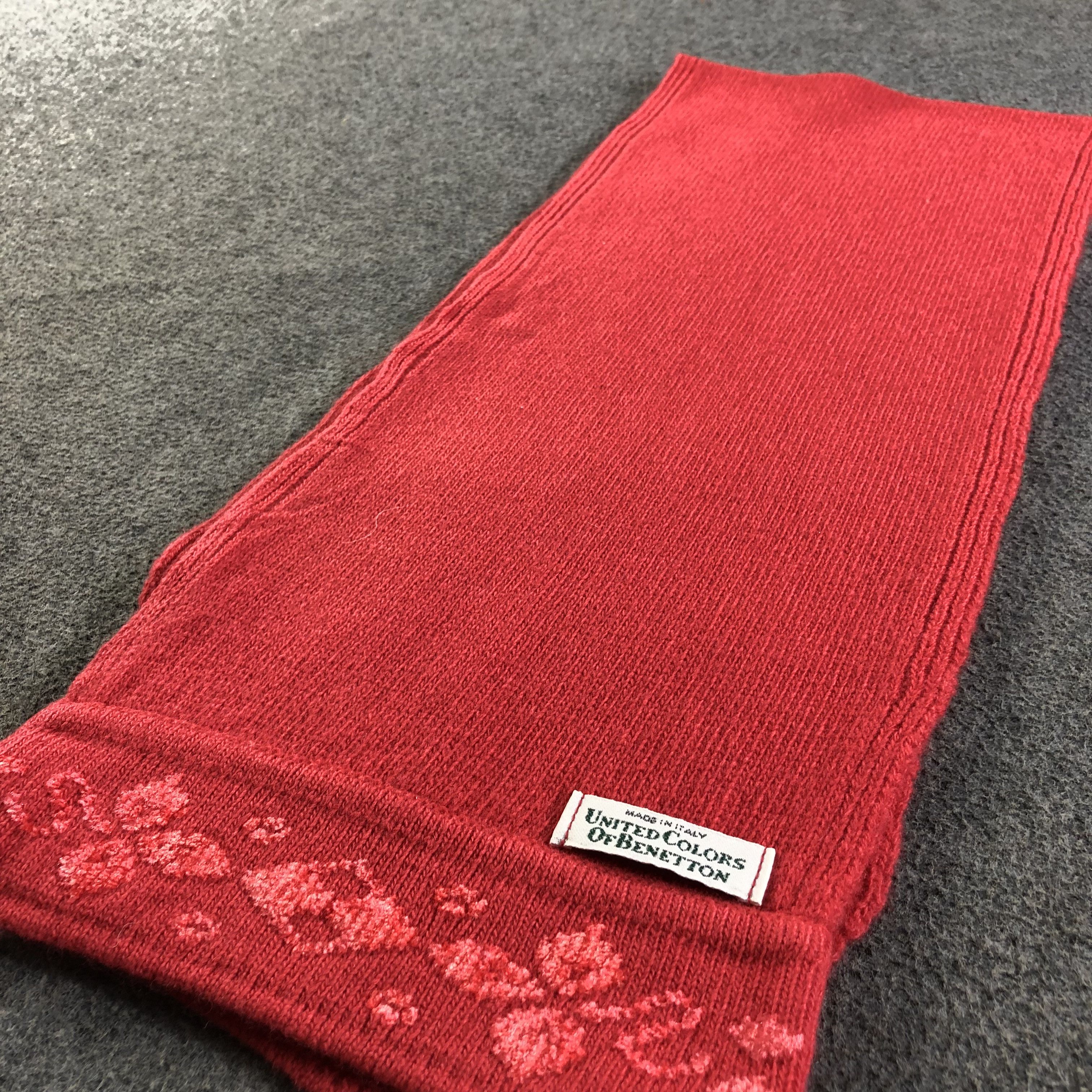 United Colors Of Benetton United Colors of Benetton Wool Scarf Muffler Neckwear V2584 Size ONE SIZE - 1 Thumbnail