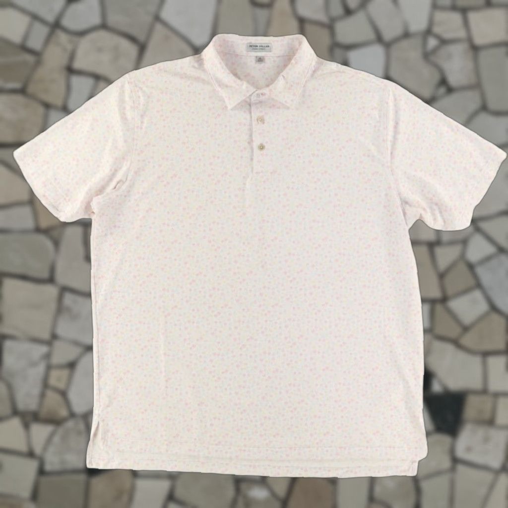 Peter Millar Peter Millar Utopia Burger Stretch Polyester Polo Shirt White Men XL Size US XL / EU 56 / 4 - 1 Thumbnail